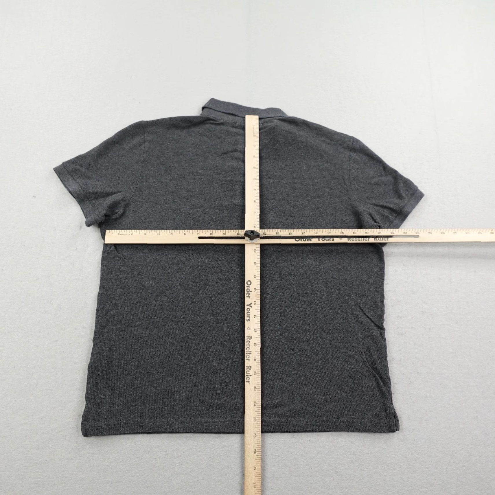 LACOSTE Polo Shirt Mens XL Gray Slim Fit Short Sleeve Croc Logo Pique Cotton - Solid, 100% Cotton, Slim Fit, Casual Wear, Regular Size, Men Polos