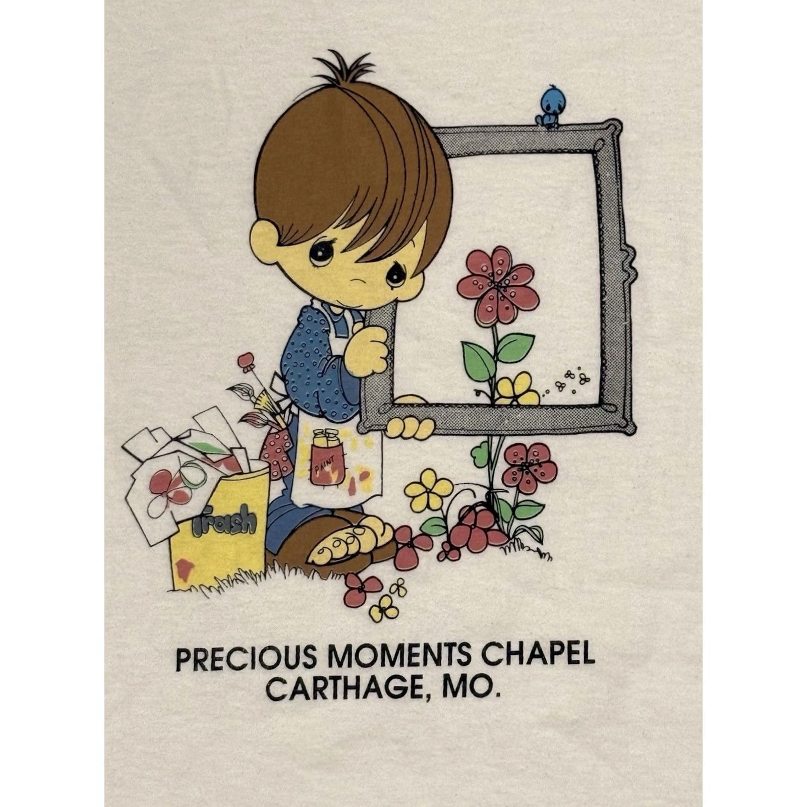Vintage VINTAGE Precious Moments Shirt XL Love One Another Church Cotton Short Sleeve Crew Neck White Men T-Shirt 90s Hipster USA Size US XL / EU 56 / 4 - 3 Thumbnail
