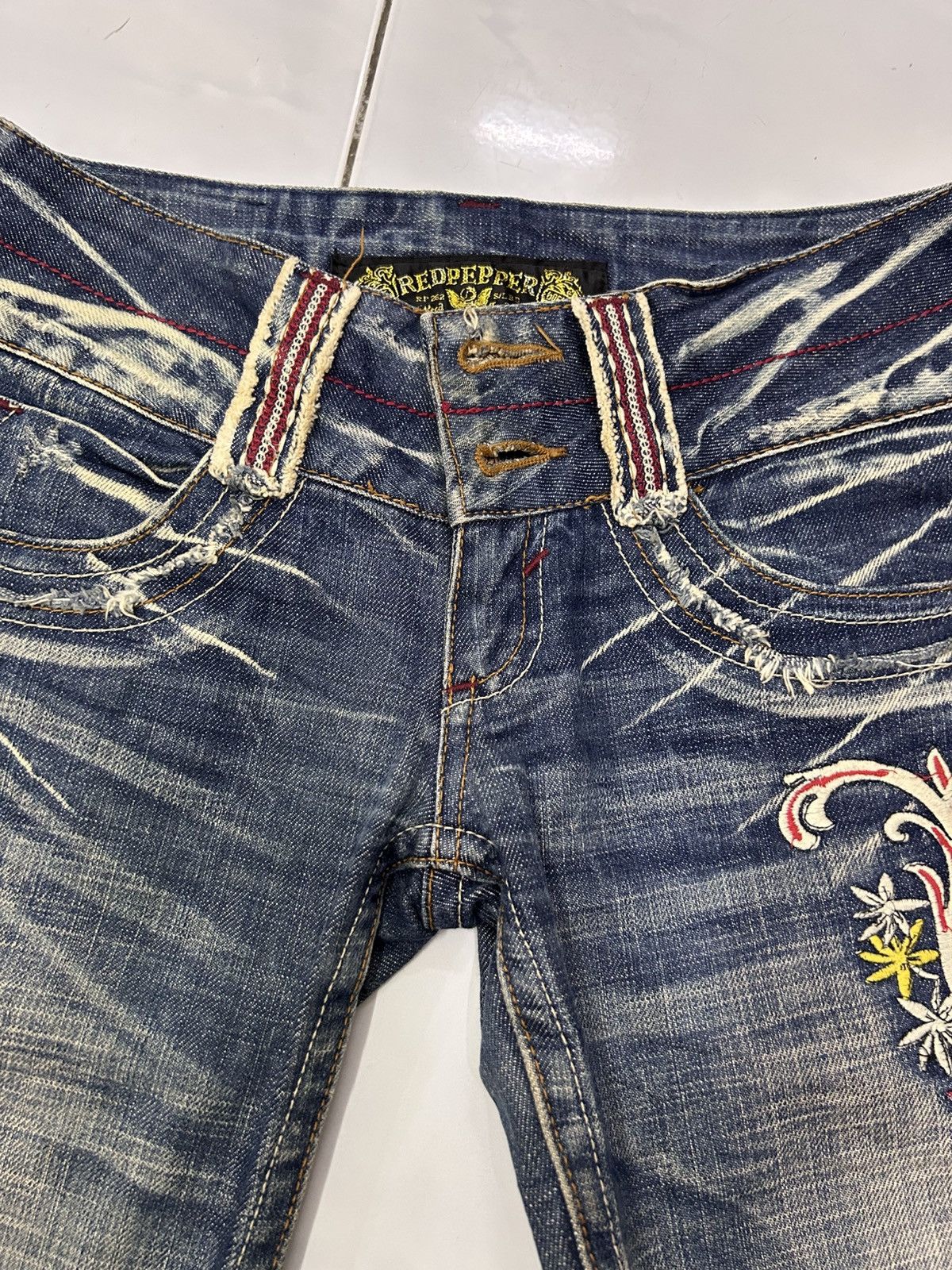 Japanese Brand × Vintage Vintage Japanese Denim Redpepper Mud Wash Flare Jeans Size US 30 / EU 46 - 12 Thumbnail