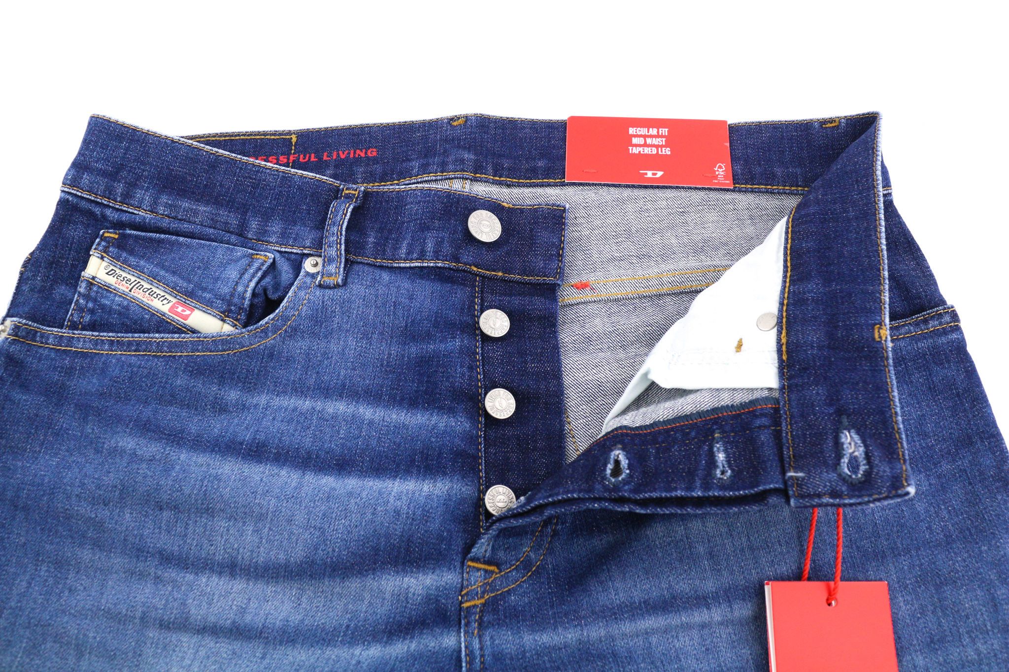 Diesel 2005 D-FINING 09C72 W30/L32 Tapered Blue 40469 Size US 30 / EU 46 - 5 Thumbnail