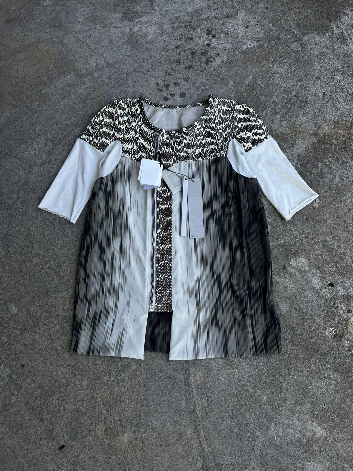 Rick Owens Rick Owens Sample Walrus SS17 Snake Leather Silk Blouse Size S / US 4 / IT 40 - 1 Thumbnail