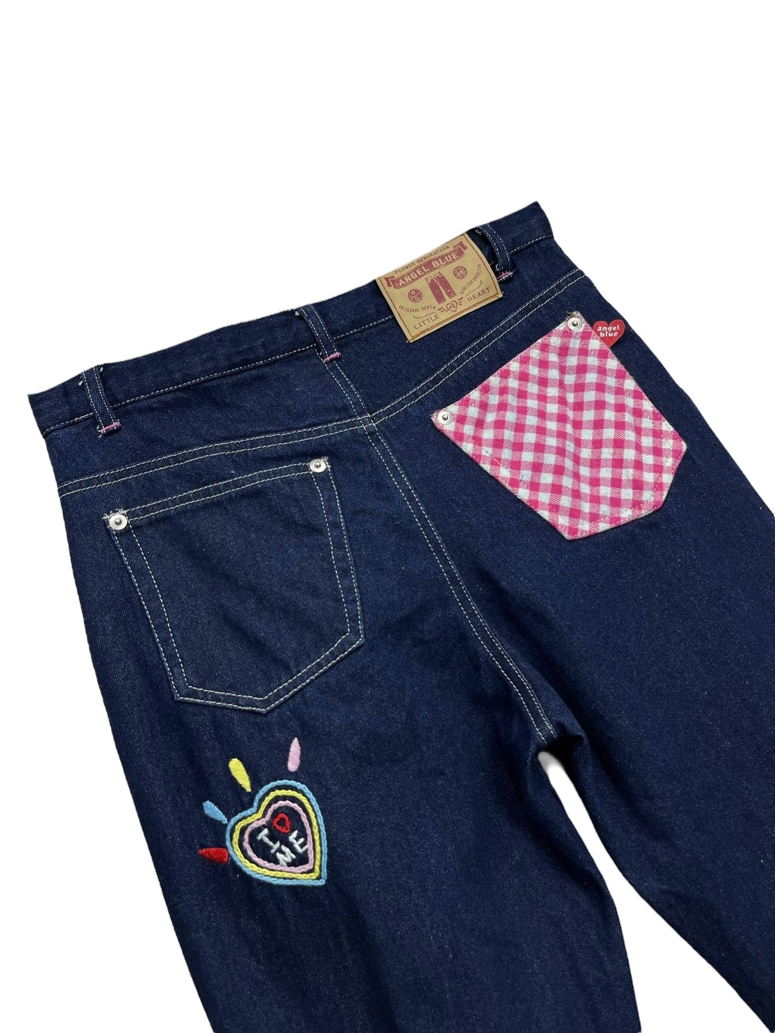 Angel Blue 💕 CUTENESS 💕Vintage ANGEL BLUE Cute Embroidery Blue Jeans Size 27" / US 4 / IT 40 - 6 Thumbnail