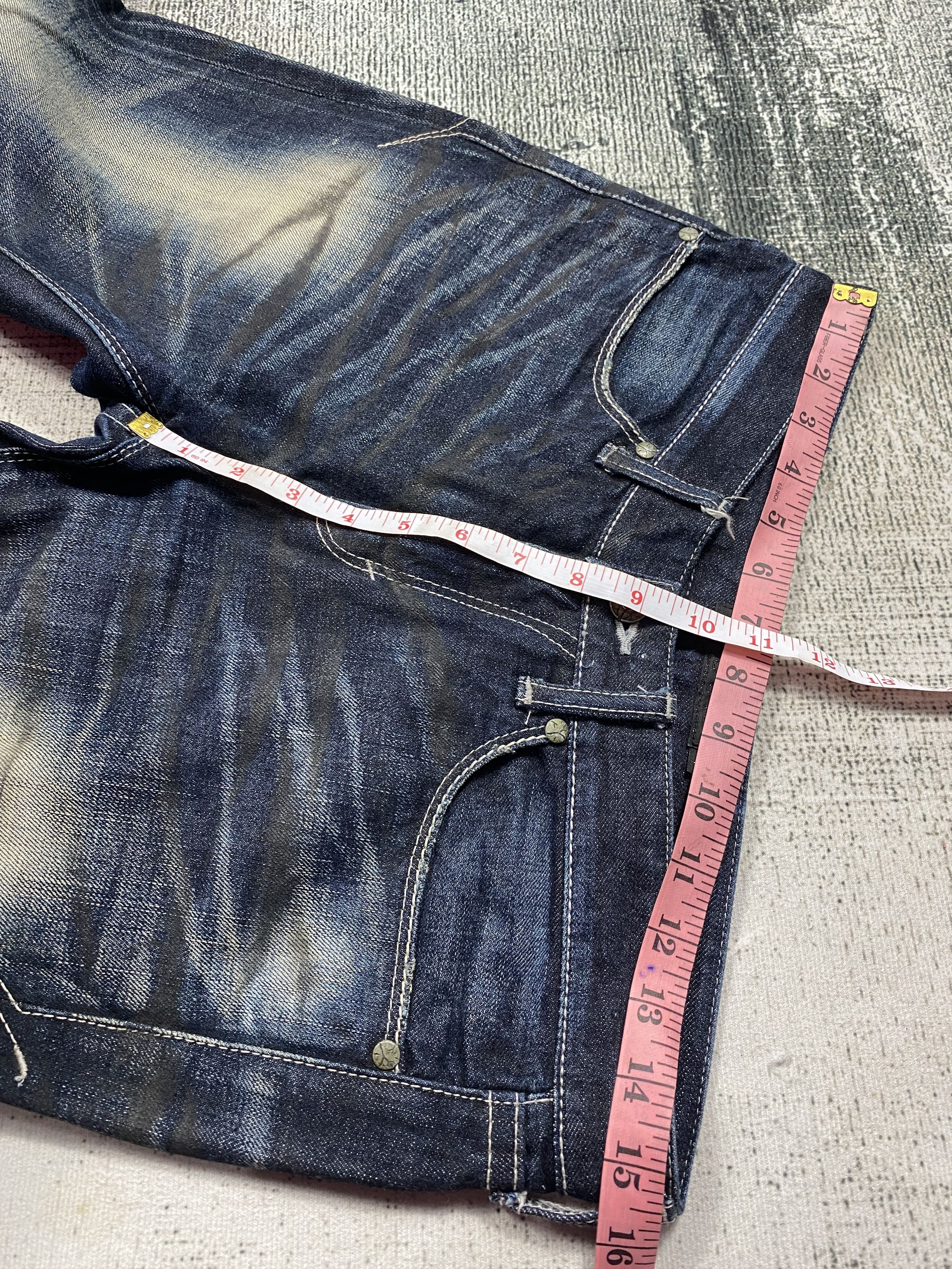 GOSTAR DE FUGA RARE🔥Japanese FUGA Faded Honeycomb Distressed Denim Size US 31 - 16 Thumbnail