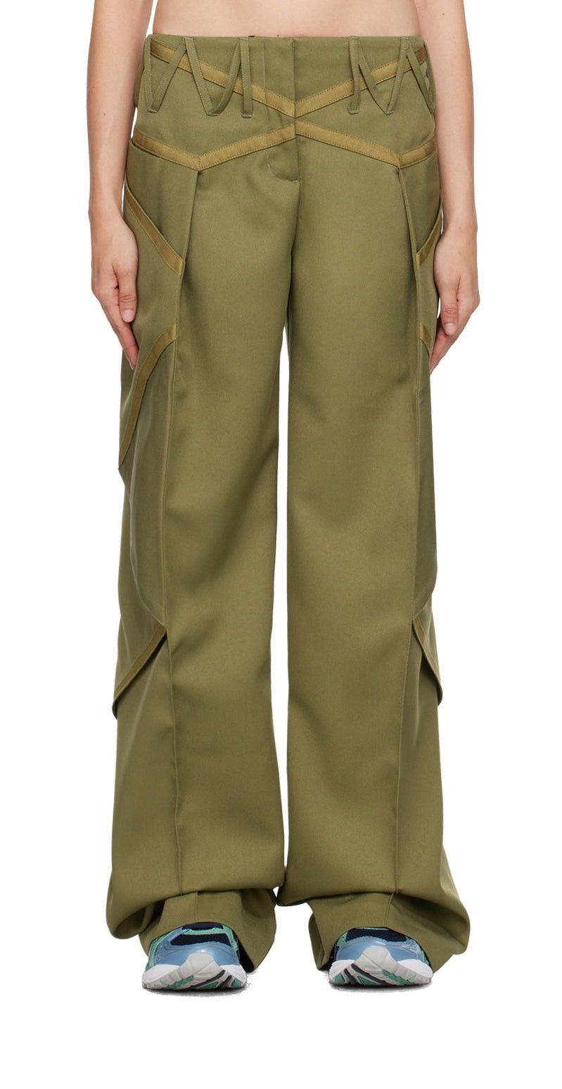 Kiko Kostadinov Green Waterfall Baggy Trouser Size 28" / US 6 / IT 42 - 1 Thumbnail