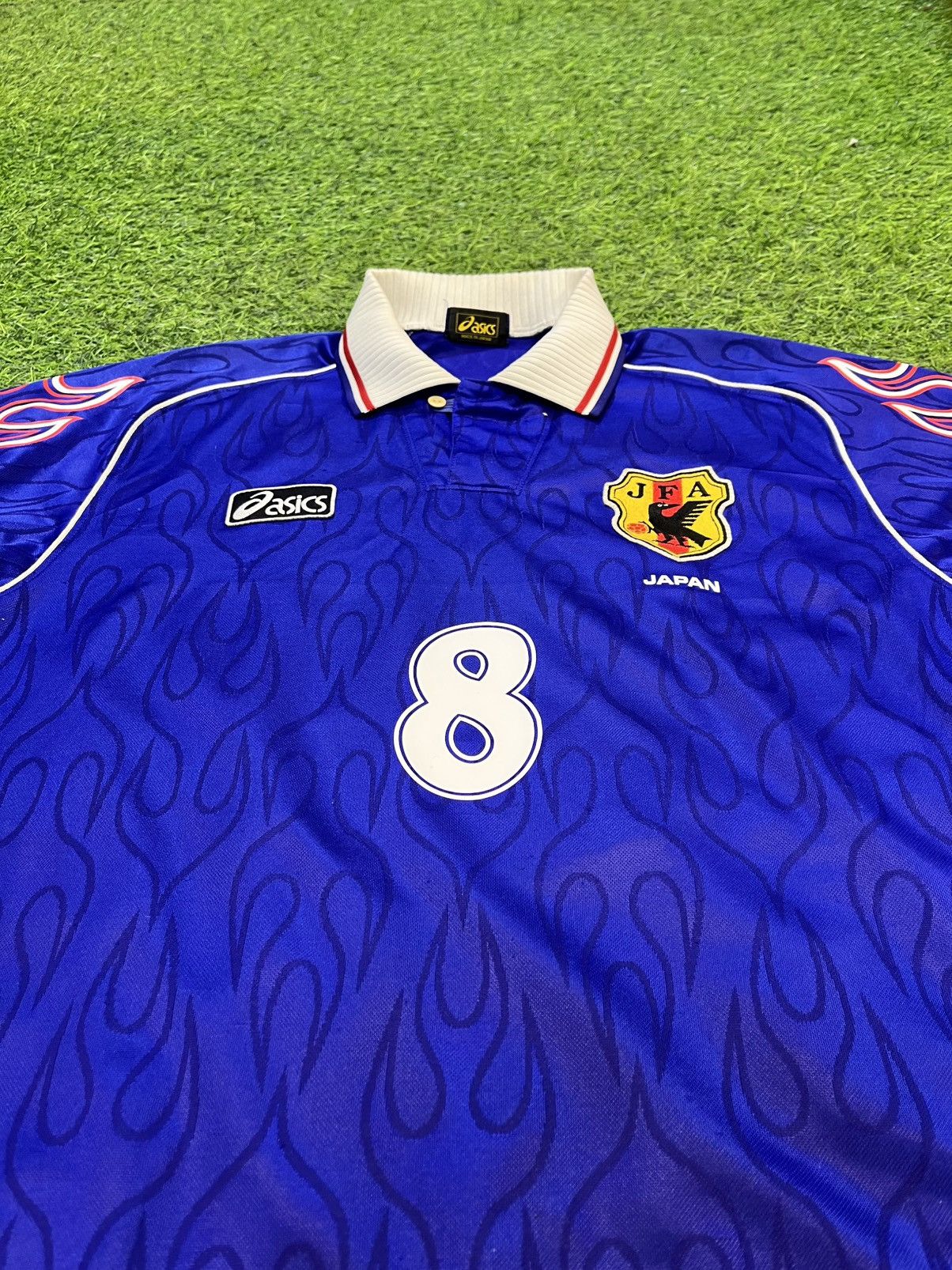 Asics Vintage 1998 Japan Football Association Home Kit NAKATA8 Size US M / EU 48-50 / 2 - 18 Thumbnail