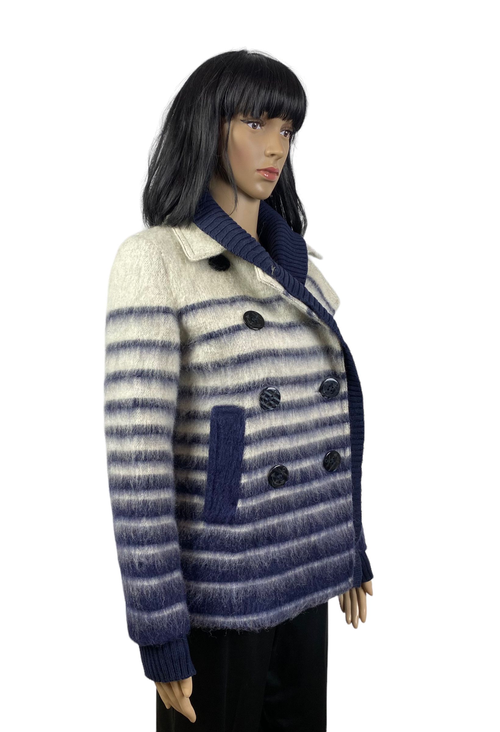 Jean Paul Gaultier RARE Jean Paul Gaultier X Lindex Striped Wool Coat size 36 Size M / US 6-8 / IT 42-44 - 3 Thumbnail