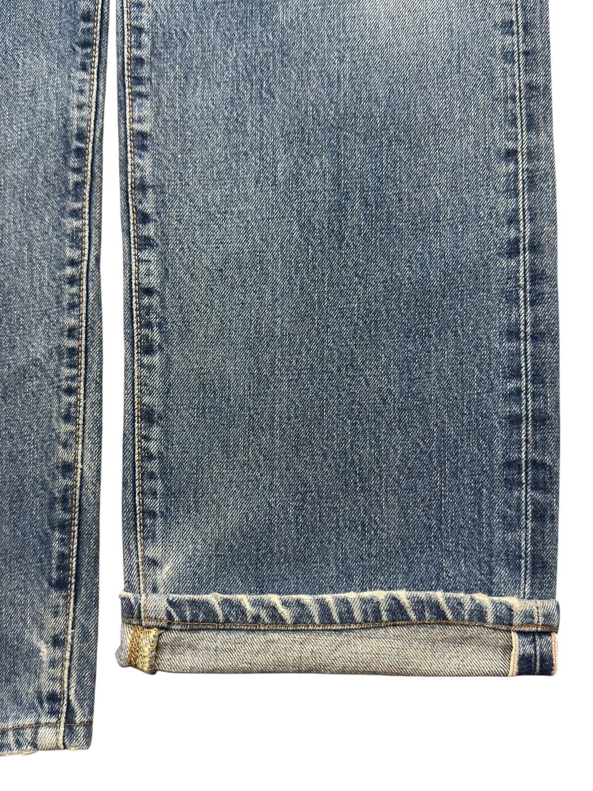 Vintage 90s Edwin 505xx Selvedge Blue Faded Wash Distressed