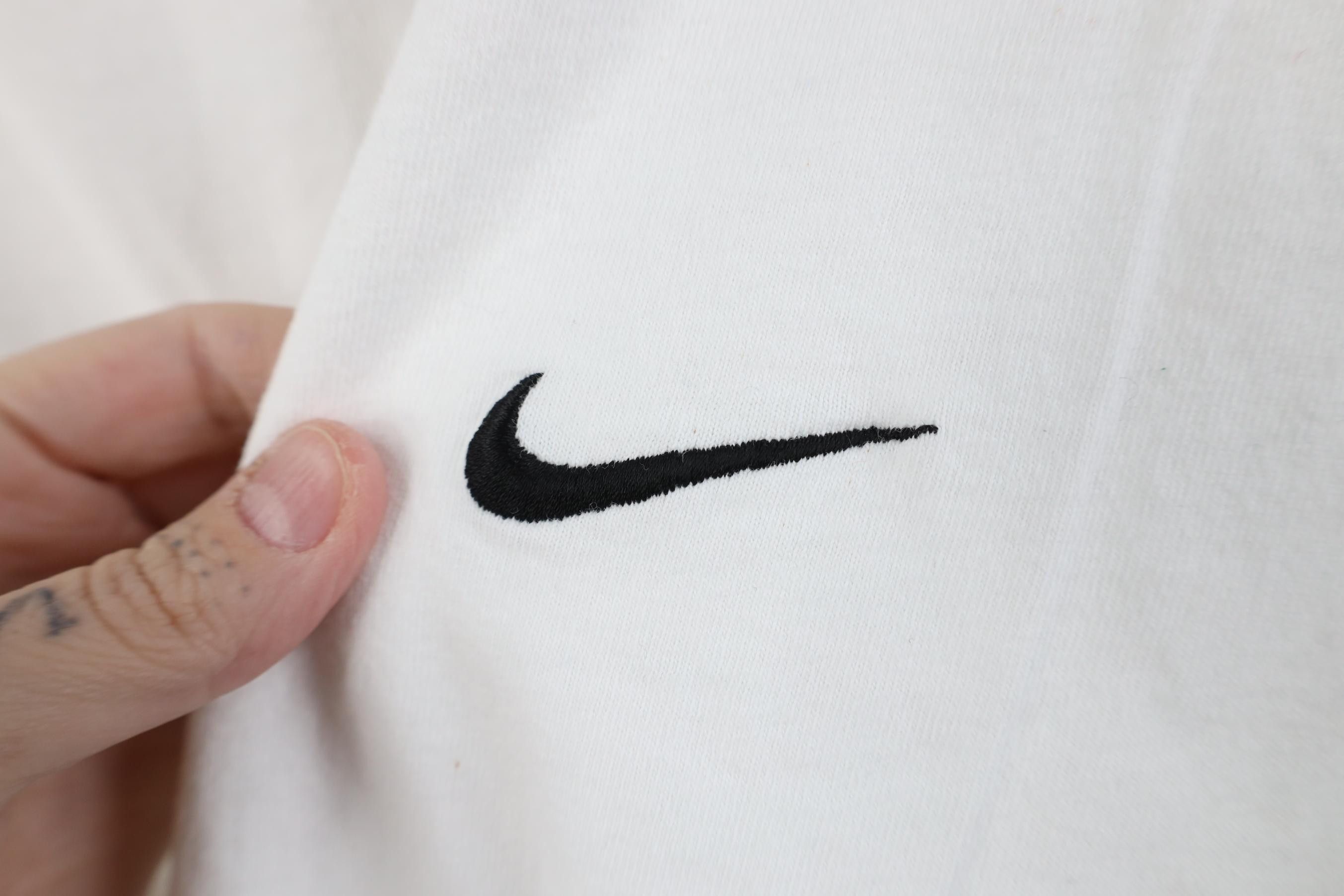 Nike Vintage 90s Nike Scott Mini Swoosh T-Shirt White Cotton USA Size US XL / EU 56 / 4 - 4 Thumbnail