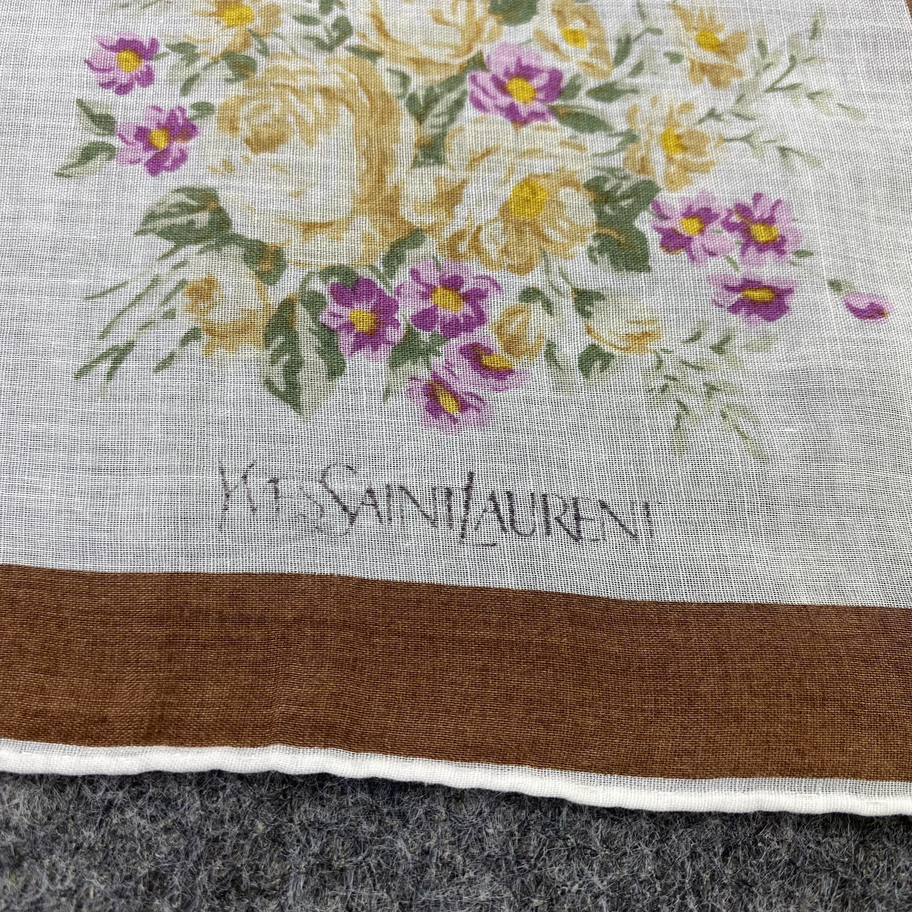 Yves Saint Laurent Yves Saint Laurent Handkerchief Neckerchief Bandana-B1843 Size ONE SIZE - 7 Thumbnail