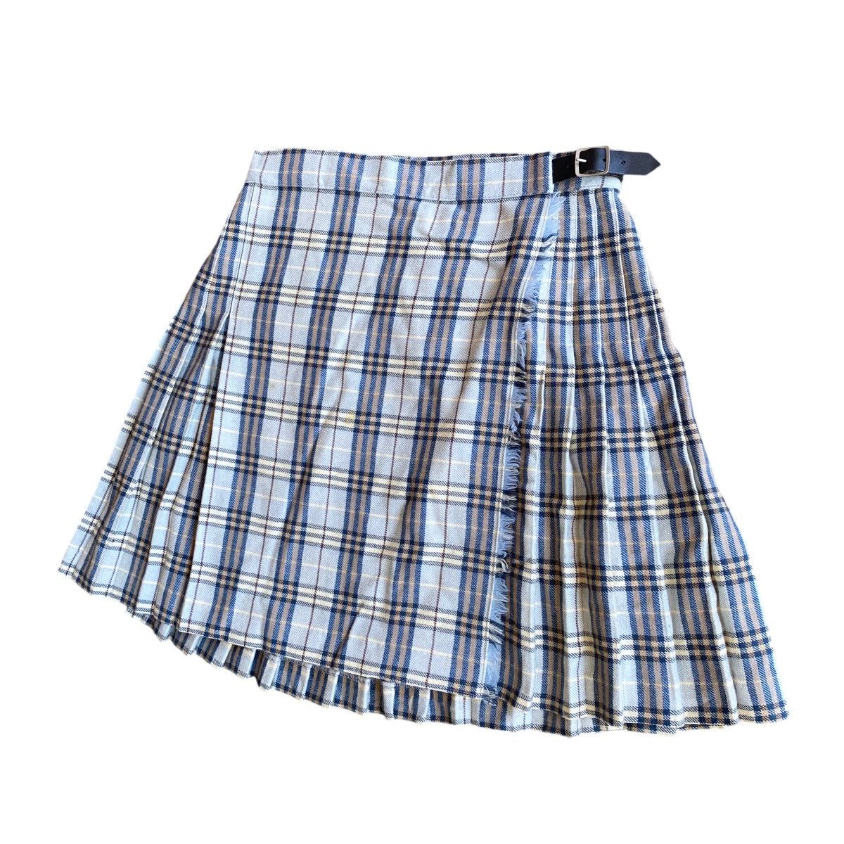 Burberry 💥BURBERRY NOVA CHECK PLEATED SKIRT BABY BLUE Size 27" / US 4 / IT 40 - 2 Thumbnail