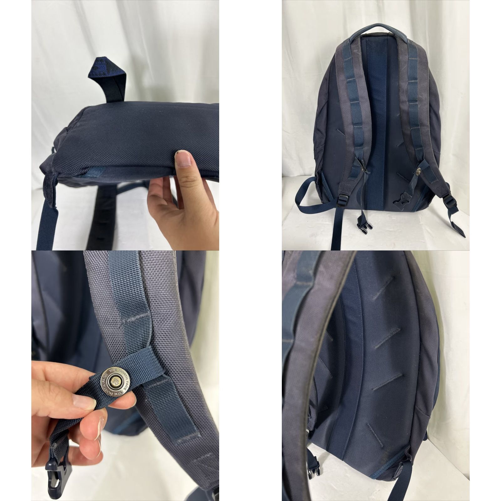 The North Face VINTAGE The North Face Lineage 20L Backpack Navy Blue Aztec Pattern Mens Medium Portable School Outdoor Laptop Sleeve/Protection Rip on Side Size ONE SIZE - 9 Thumbnail