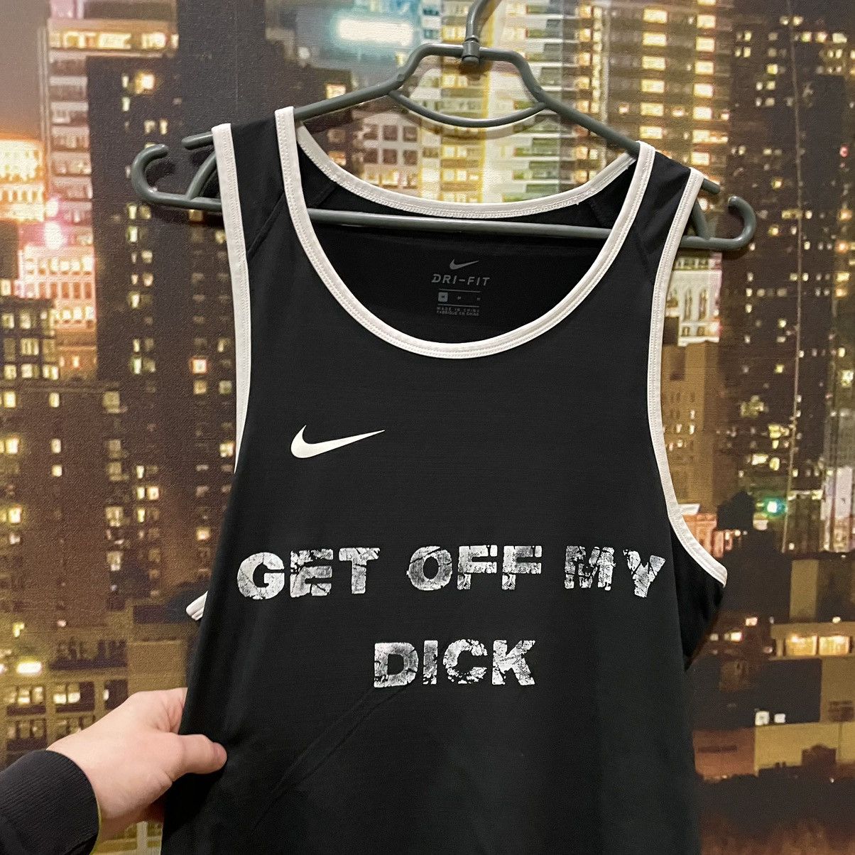 Nike BLACK HUMOR NIKE TEE Y2K GET OFF MY D1CK FUNNY PORN XXX Size US M / EU 48-50 / 2 - 4 Thumbnail