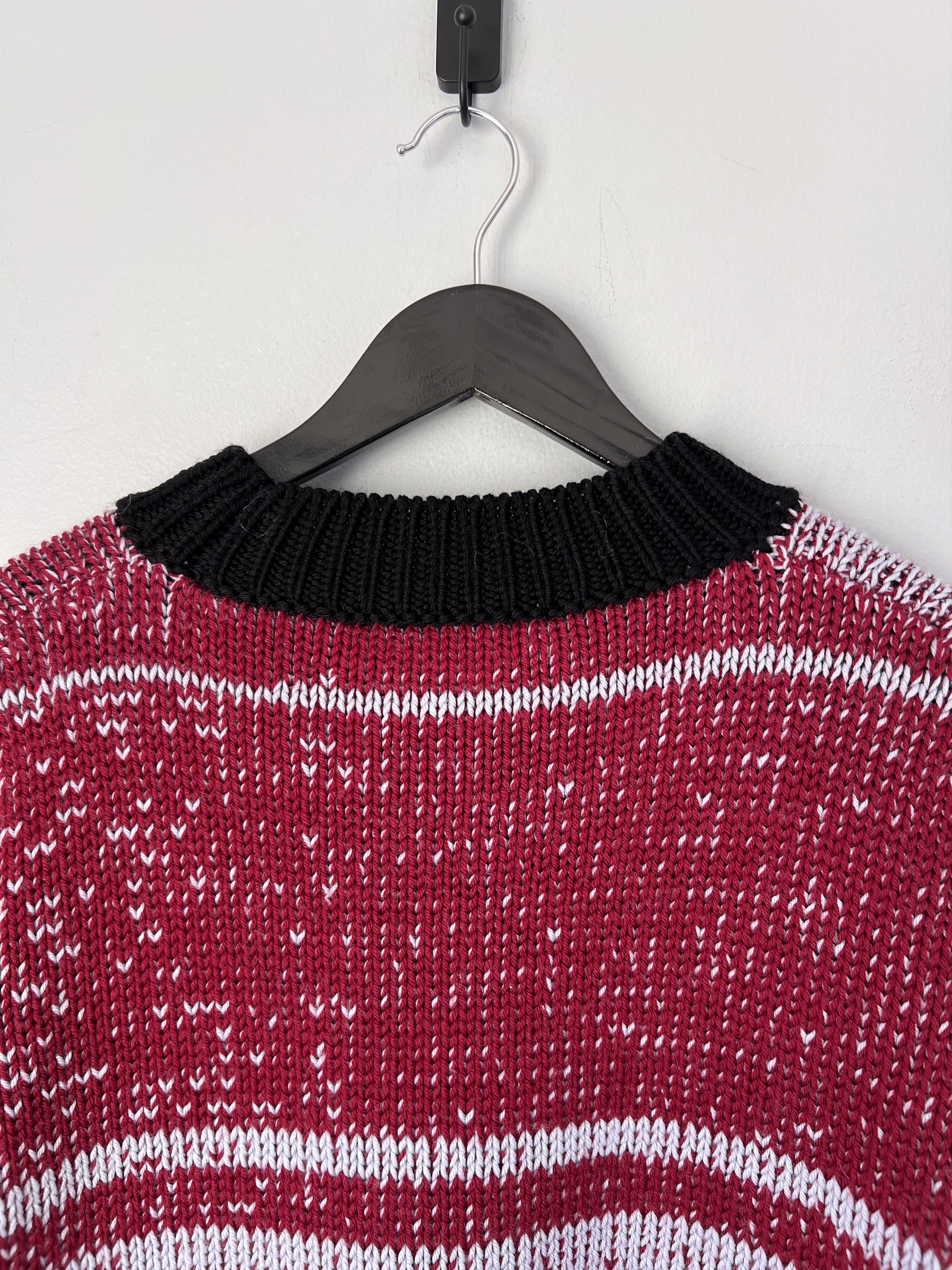 Marni Marni Jacquard Round Neck Wool Sweater in Red Size US M / EU 48-50 / 2 - 6 Thumbnail