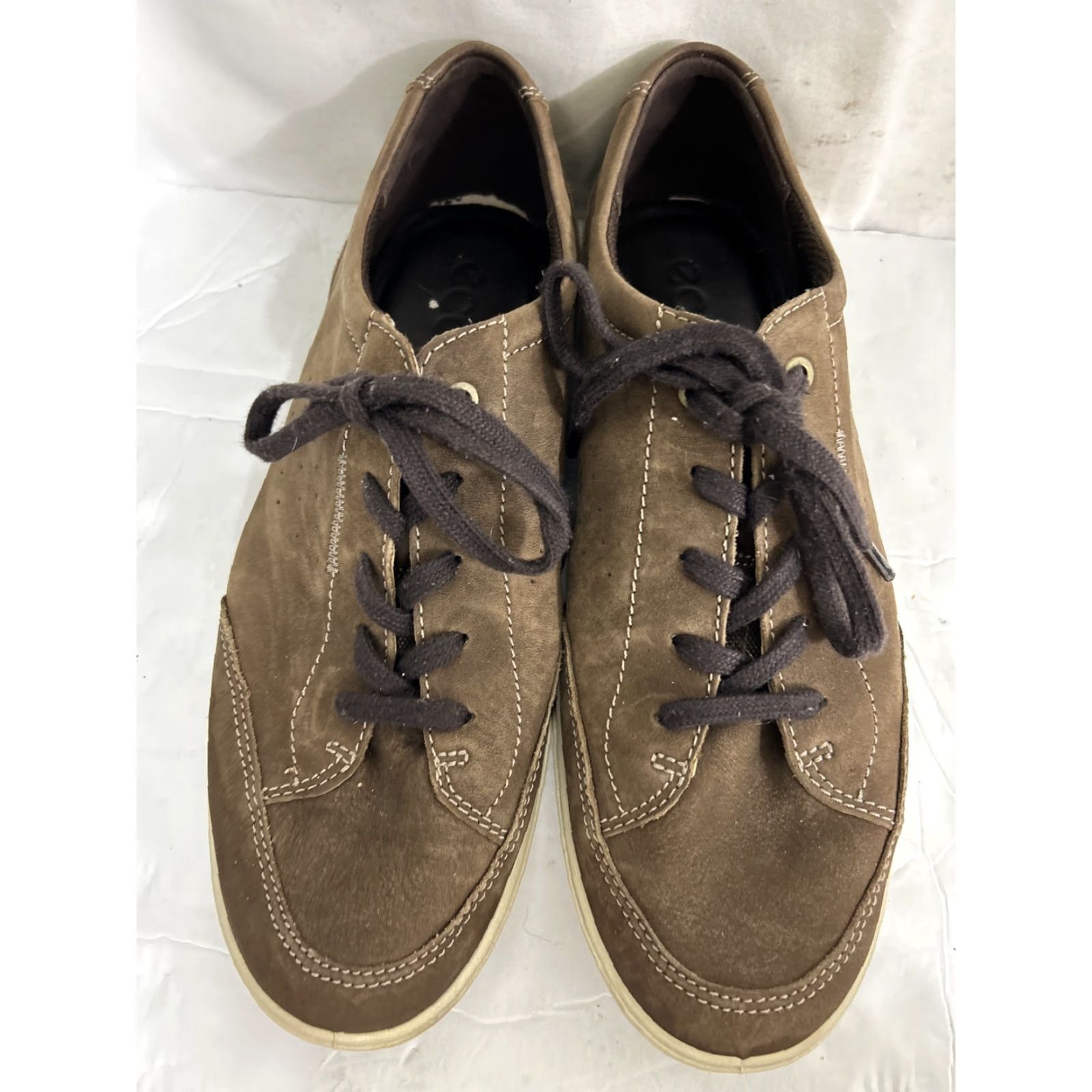 Ecco ECCO Danish Design Sneaker Shoes Brown Leather Size 44/US 10 Men Casual Lace Up Designer Shoes Size US M / EU 48-50 / 2 - 7 Thumbnail