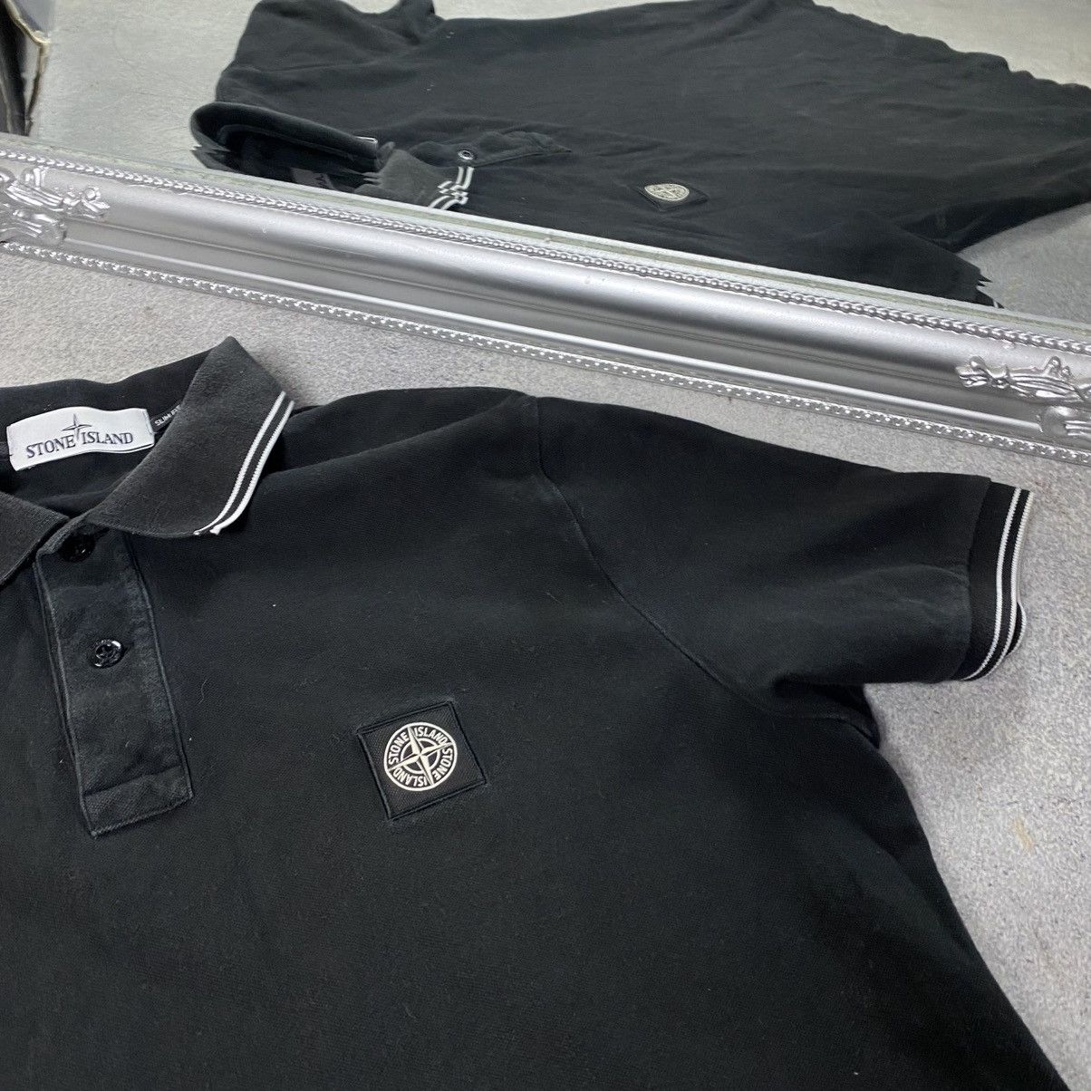 Stone Island Stone Island Polo T-shirt Patch Program Slim fit Black Size US XL / EU 56 / 4 - 6 Thumbnail