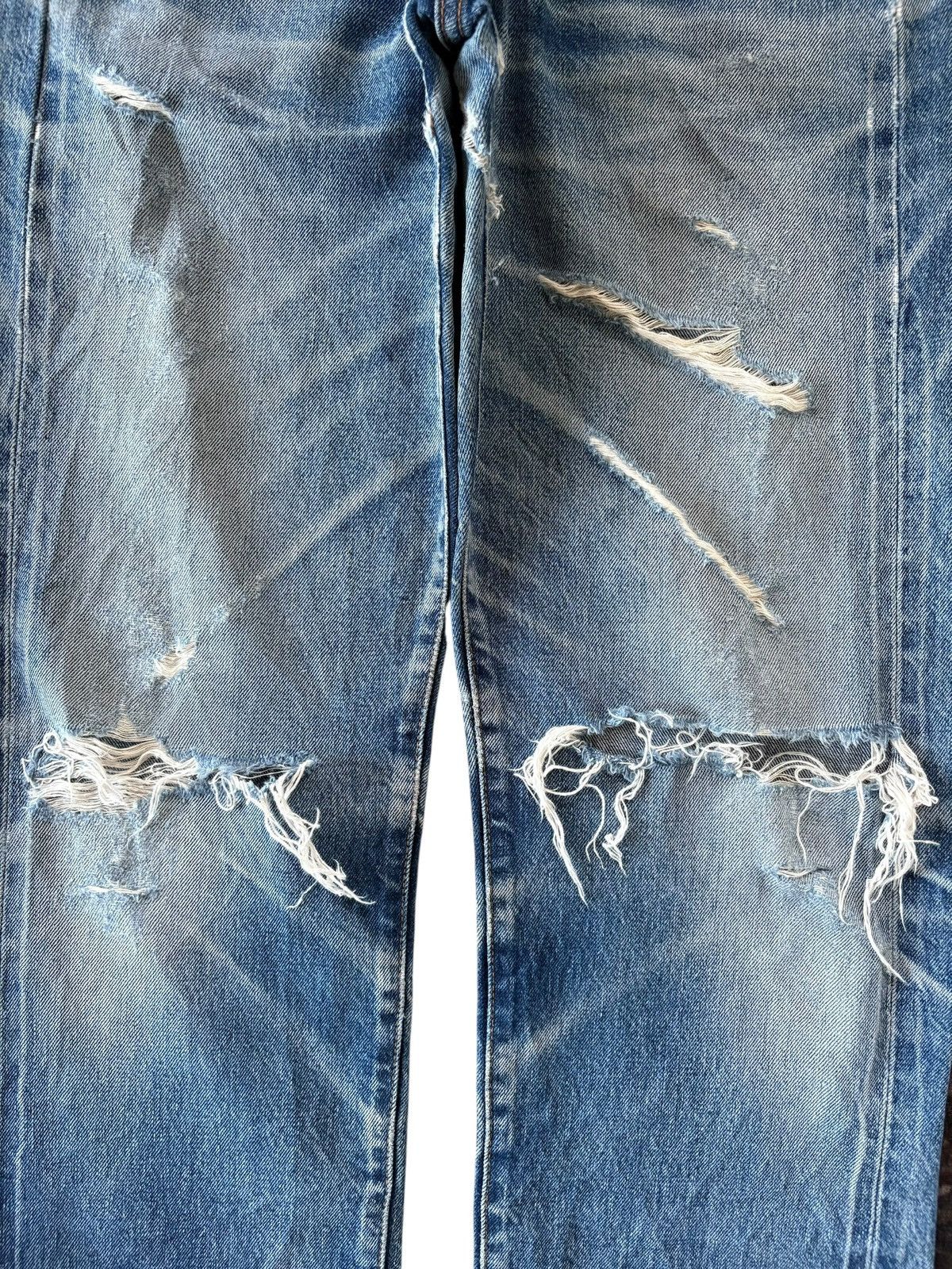Levi's Vintage 90s Levis 501 Big E Selvedge Distress Baggy Jeans Size US 29 - 3 Thumbnail