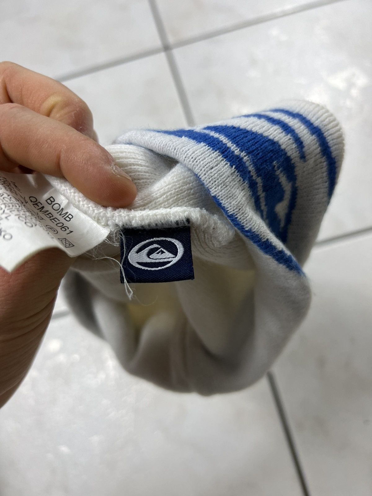 Quiksilver Vintage Quiksilver y2k bomb beanie hat knitted big logo swag Size ONE SIZE - 18 Thumbnail