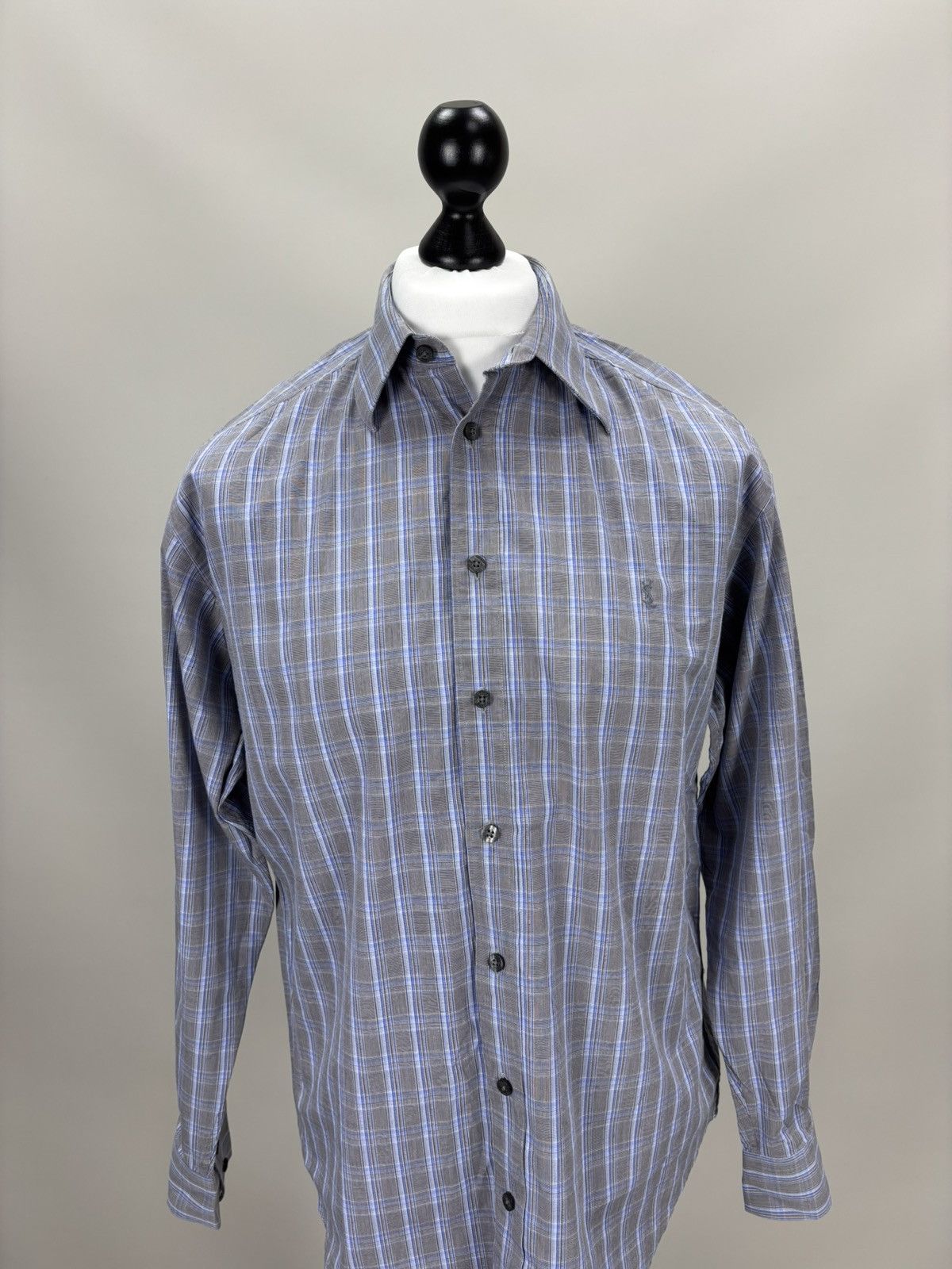 Yves Saint Laurent Mens shirt Yves Saint Laurent Size M Color Blue Size US M / EU 48-50 / 2 - 2 Thumbnail