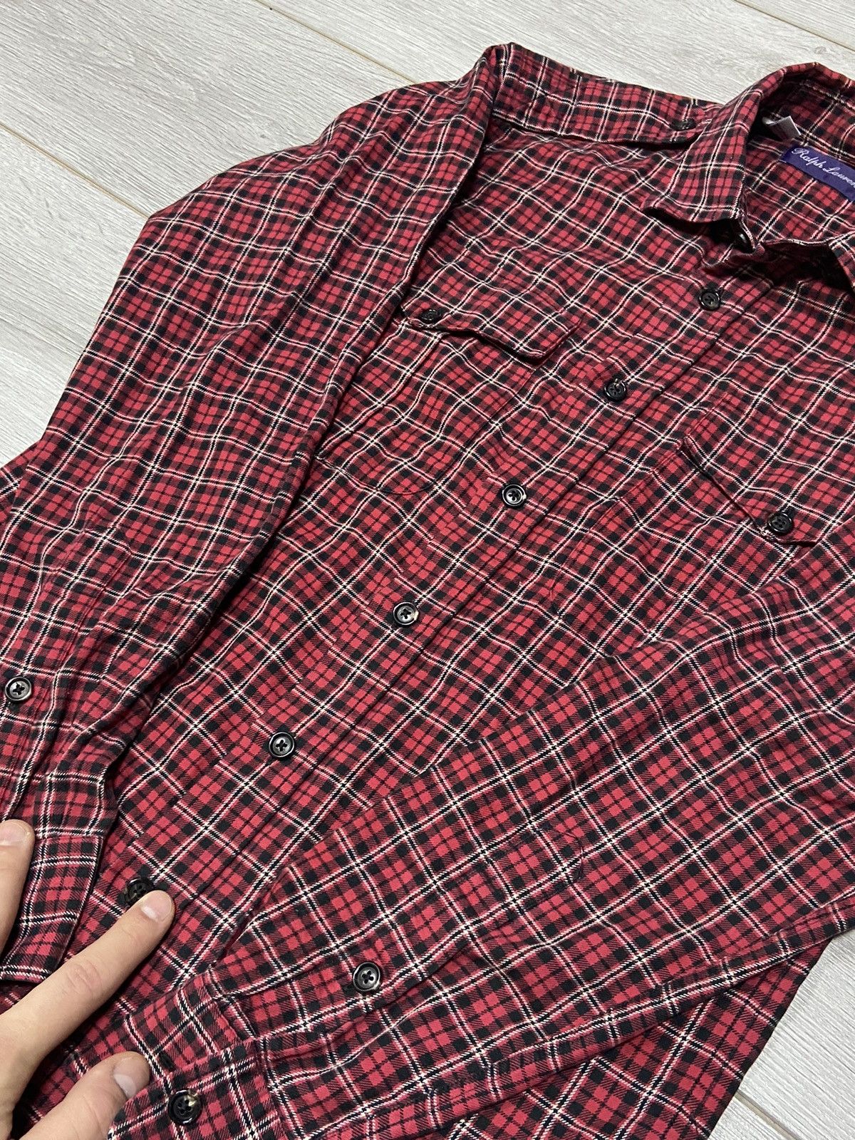 Ralph Lauren Purple Label POLO purple label Ralph Lauren check shirt buttons flannel Size US S / EU 44-46 / 1 - 9 Thumbnail