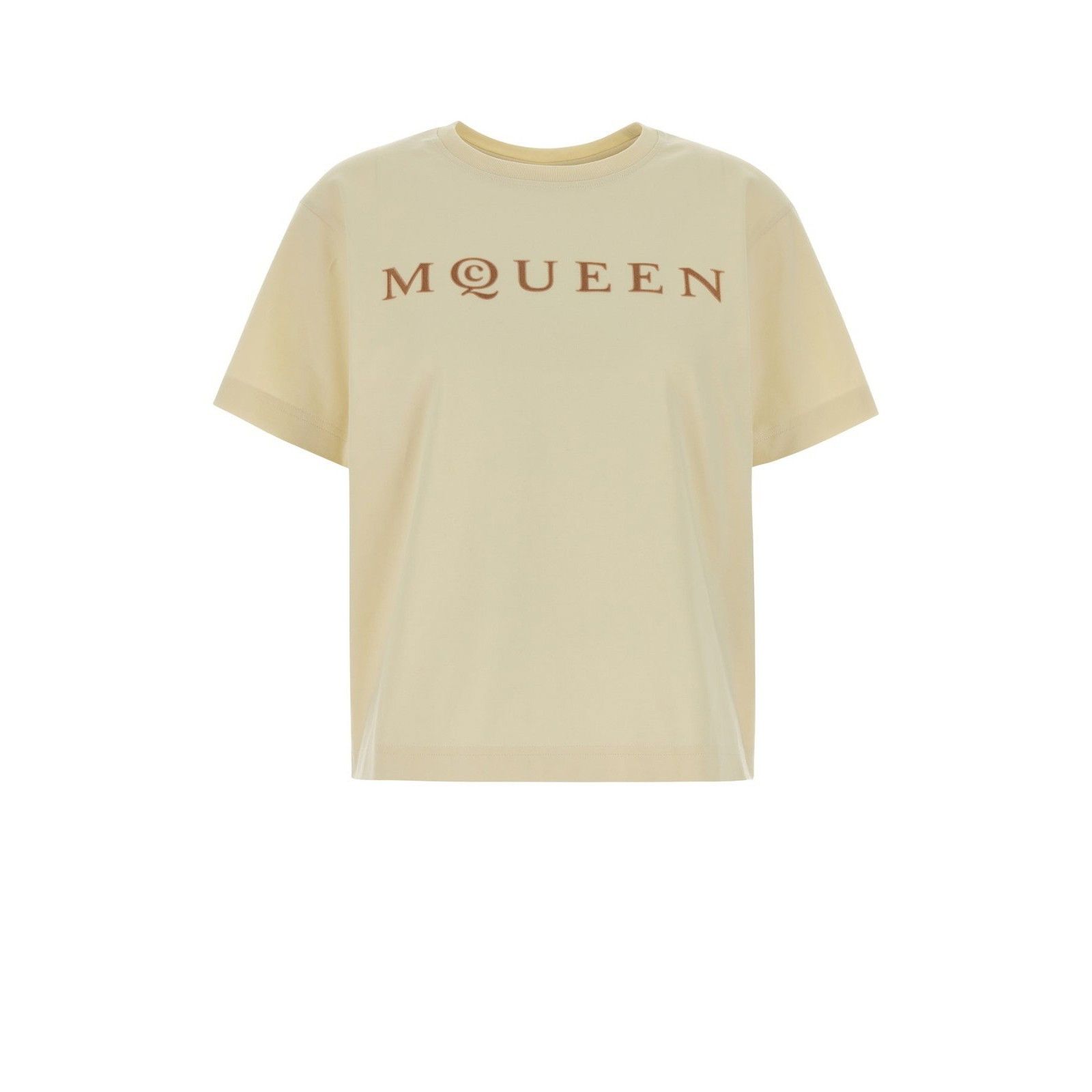 ALEXANDER MCQUEEN Cream Cotton T-Shirt New & Authentic (Wome