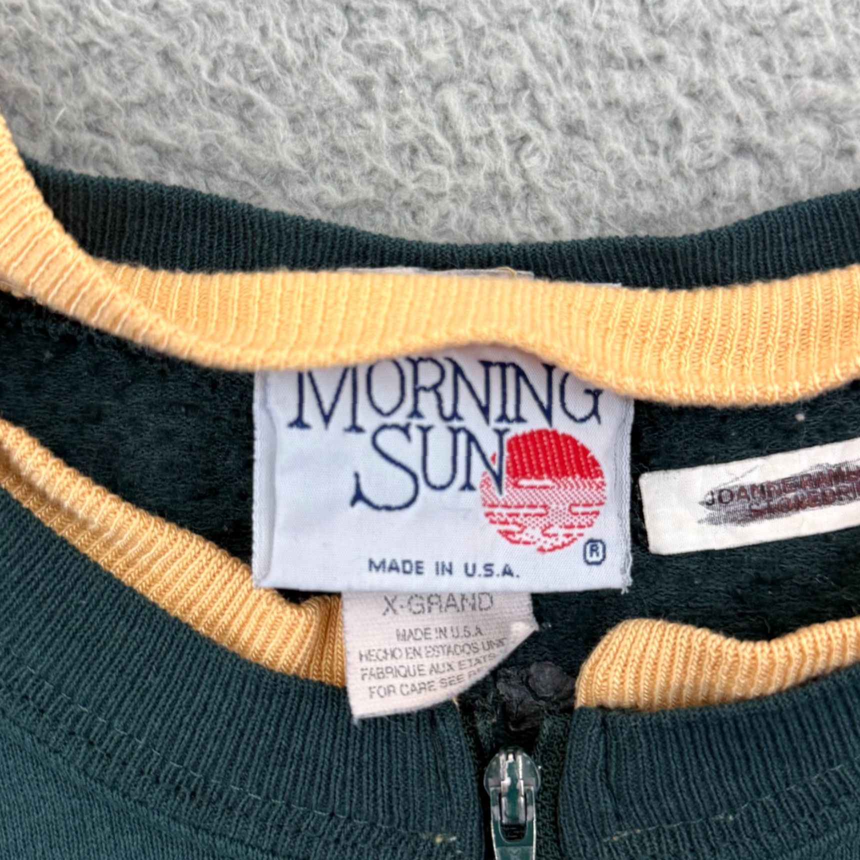 Vintage VINTAGE Morning Sun Sweatshirt Women XL Green Floral 90s Zip Casual Granny Knit Size XL / US 12-14 / IT 48-50 - 5 Thumbnail