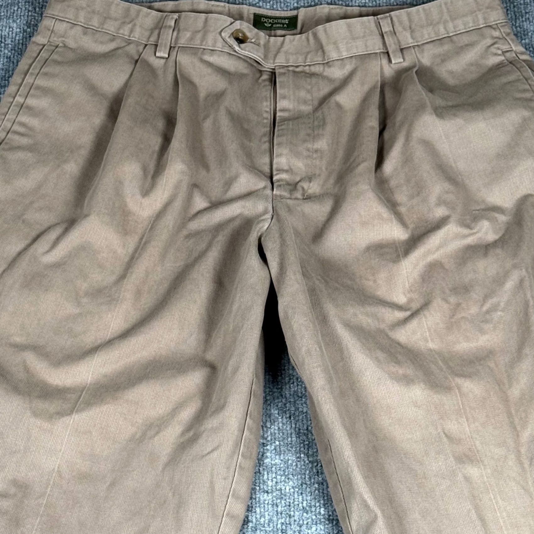 Dockers VINTAGE Dockers Pants Khaki Corduroy Relaxed Fit Pleated 38x30 Waist 36 Y2K 90s Mens Size US 36 / EU 52 - 4 Thumbnail