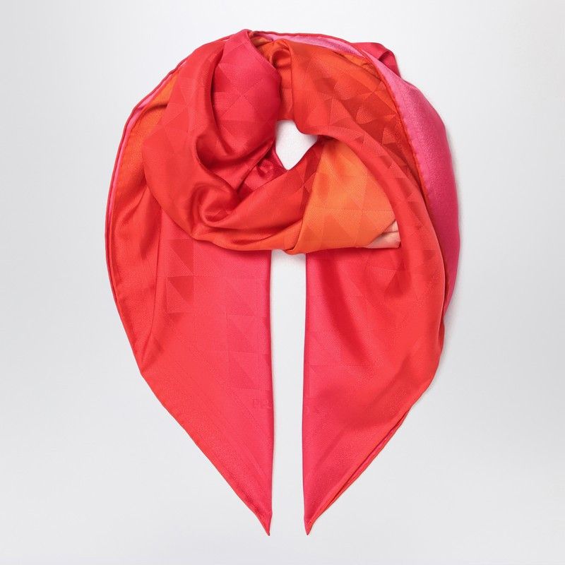ボレロ・ショール Prada Fuchsia printed foulard in twill Prada Prada Fuchsia Printed Foulard In Twill | Grailed
