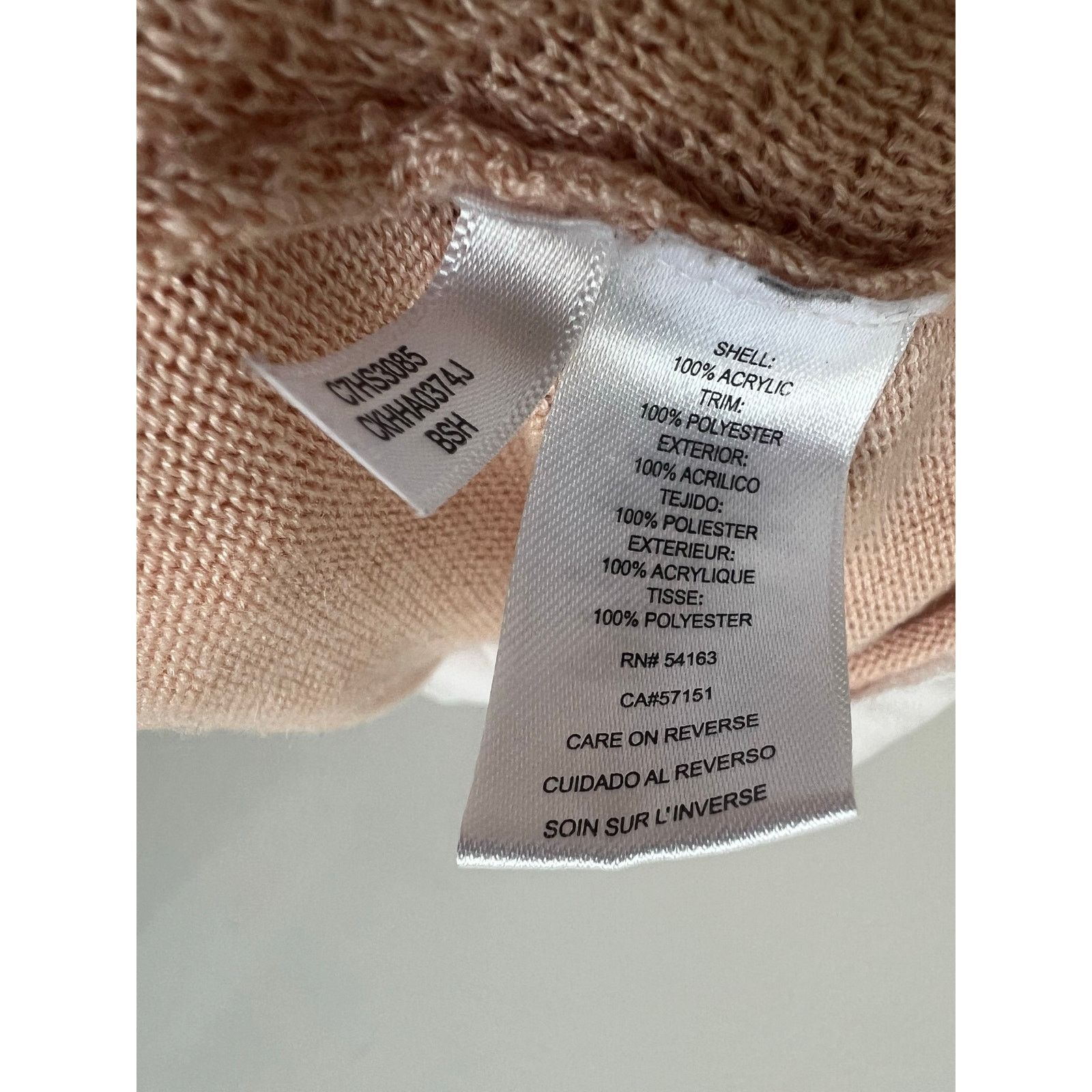 Calvin Klein Calvin Klein Peach Chevron Layered Knit Sweater Medium Size M / US 6-8 / IT 42-44 - 8 Thumbnail