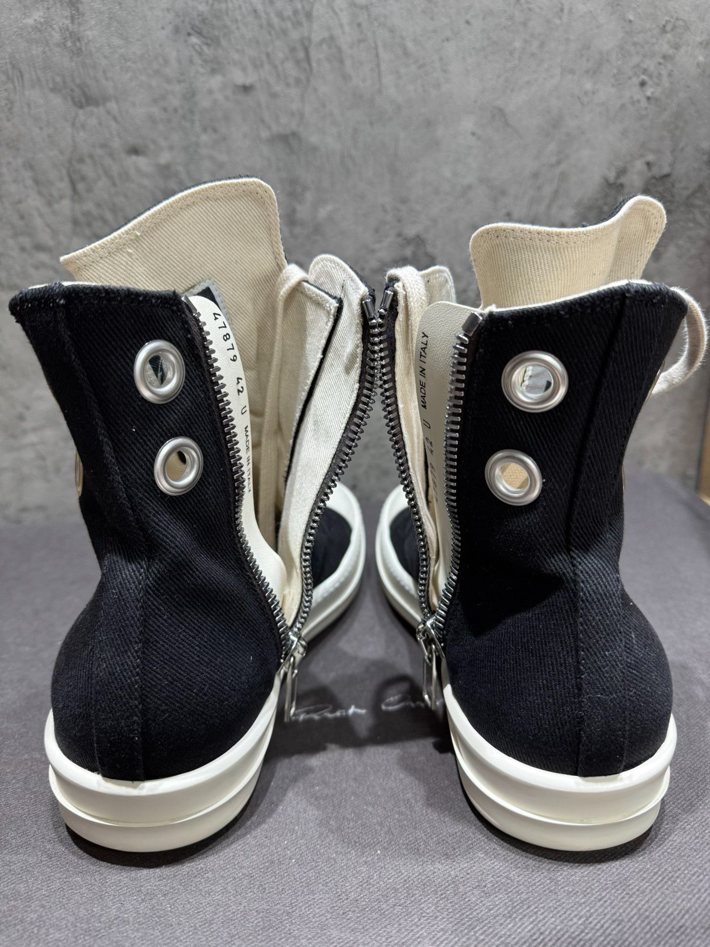 Rick Owens Rick Owens Black Hitop Sneakers 23 Men Size US 10 / EU 43 - 1 Thumbnail