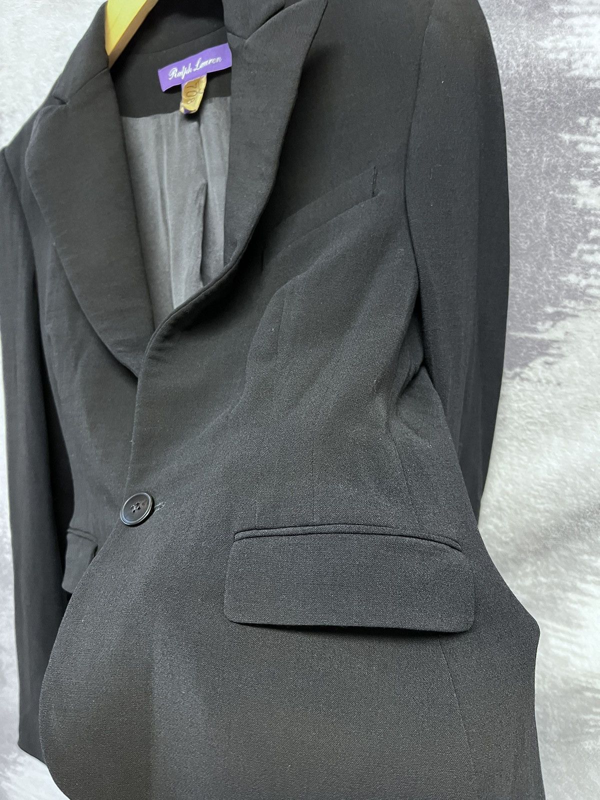 Designer × Ralph Lauren Purple Label Ralph Lauren Purple Label black wool-silk blazer luxury Size M / US 6-8 / IT 42-44 - 4 Thumbnail