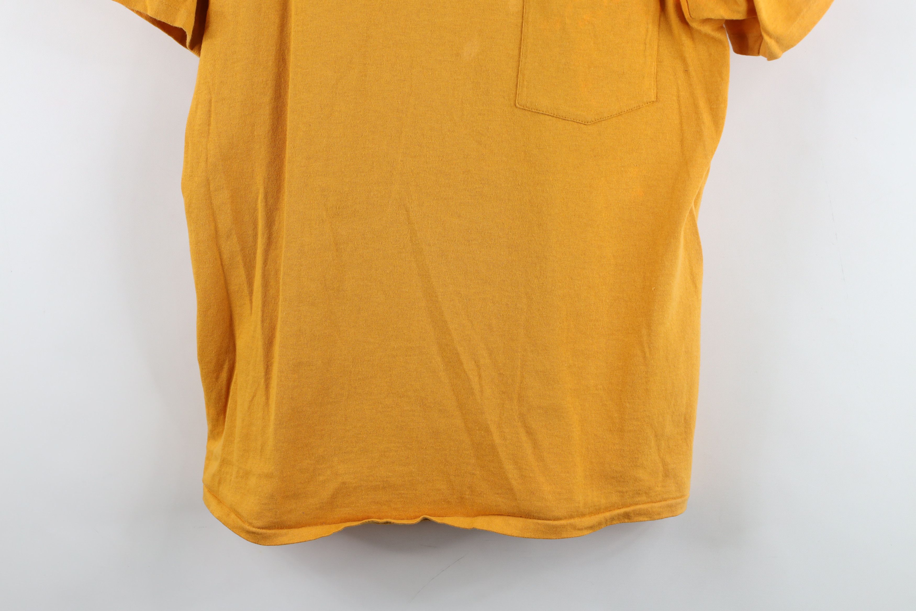 Vintage Vintage 70s Streetwear Blank Pocket T-Shirt Orange USA Size US M / EU 48-50 / 2 - 3 Thumbnail