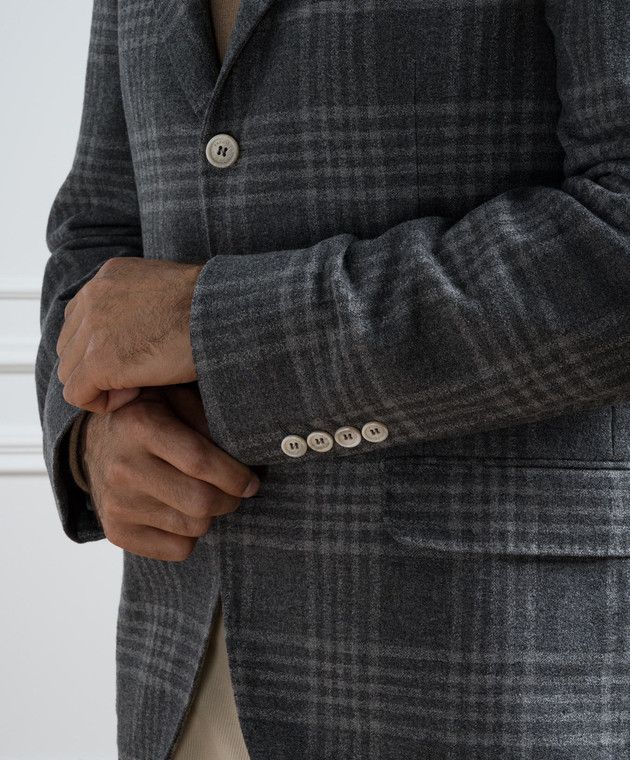 Brunello Cucinelli o1w1db10125 Suit Type Jacket in Grey Size US M / EU 48-50 / 2 - 6 Thumbnail