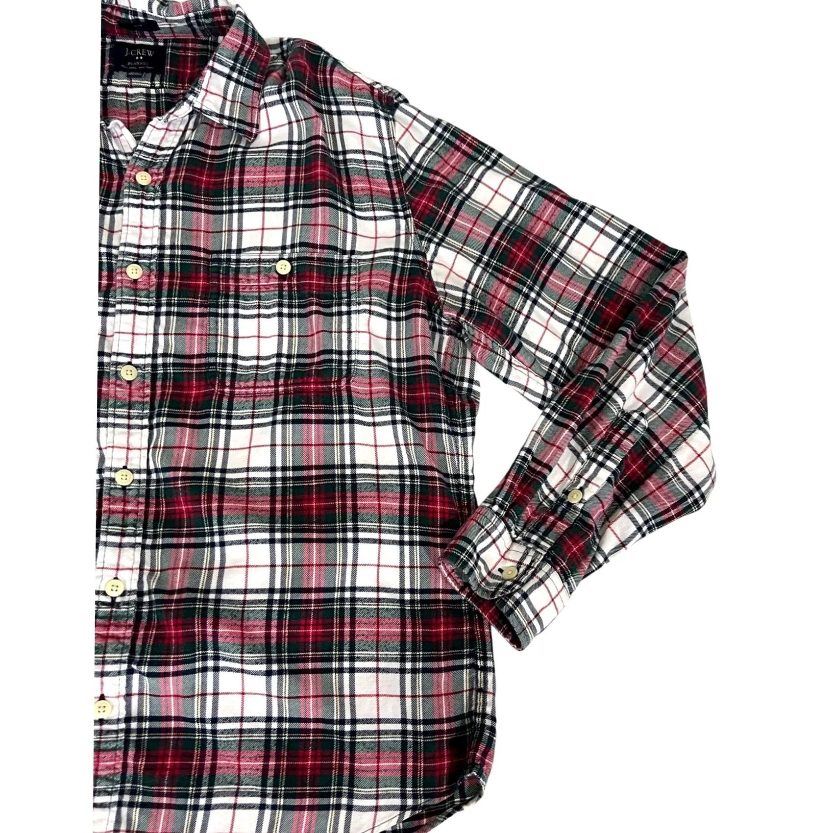 J.Crew J.Crew Flannel Slim Fit Shirt Mens XL Red Green Plaid Button Down Long Sleeve Size US XL / EU 56 / 4 - 5 Thumbnail