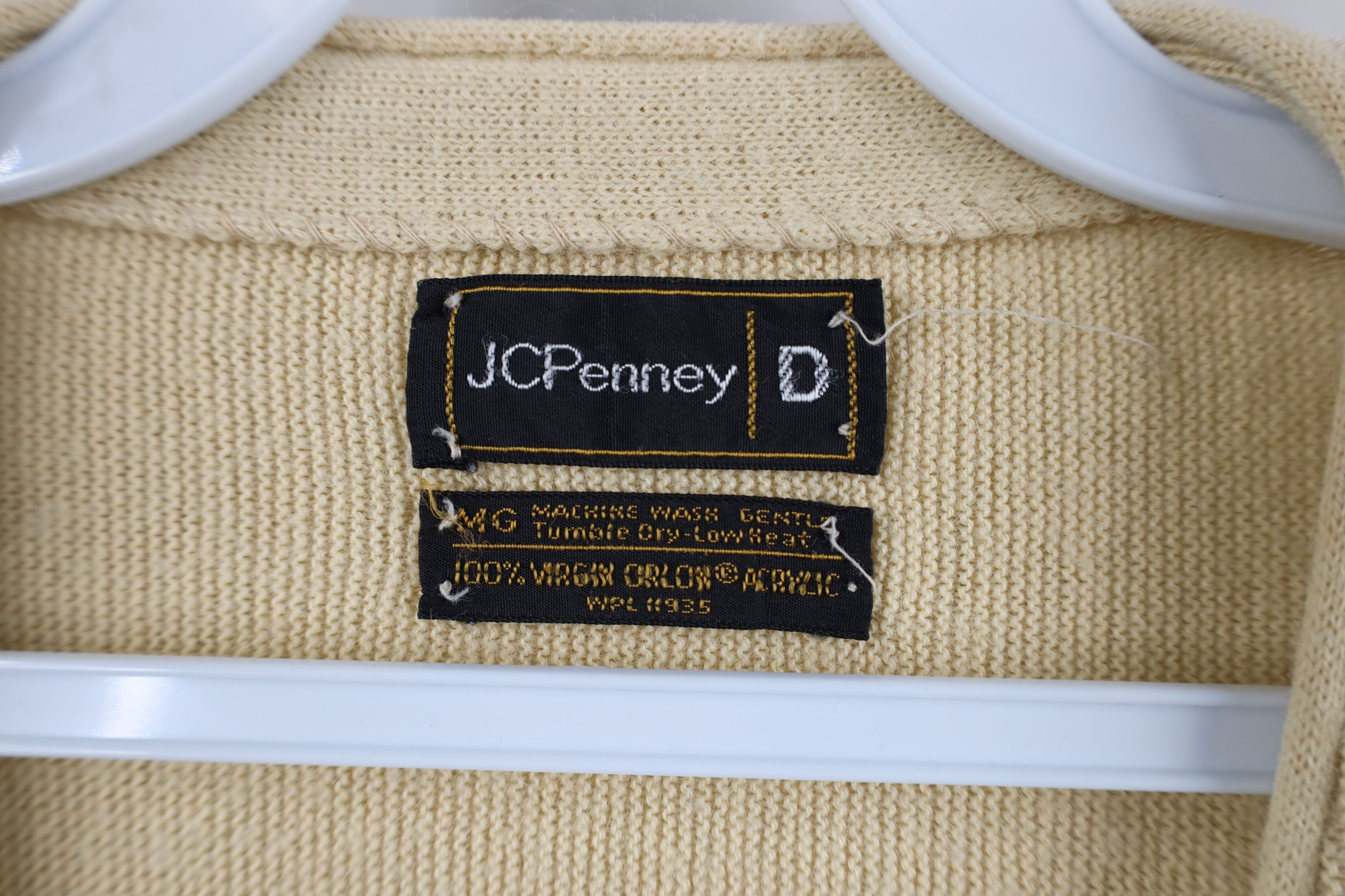 Vintage Vintage 70s Streetwear Knit Cardigan Sweater Beige USA Size US XL / EU 56 / 4 - 10 Thumbnail