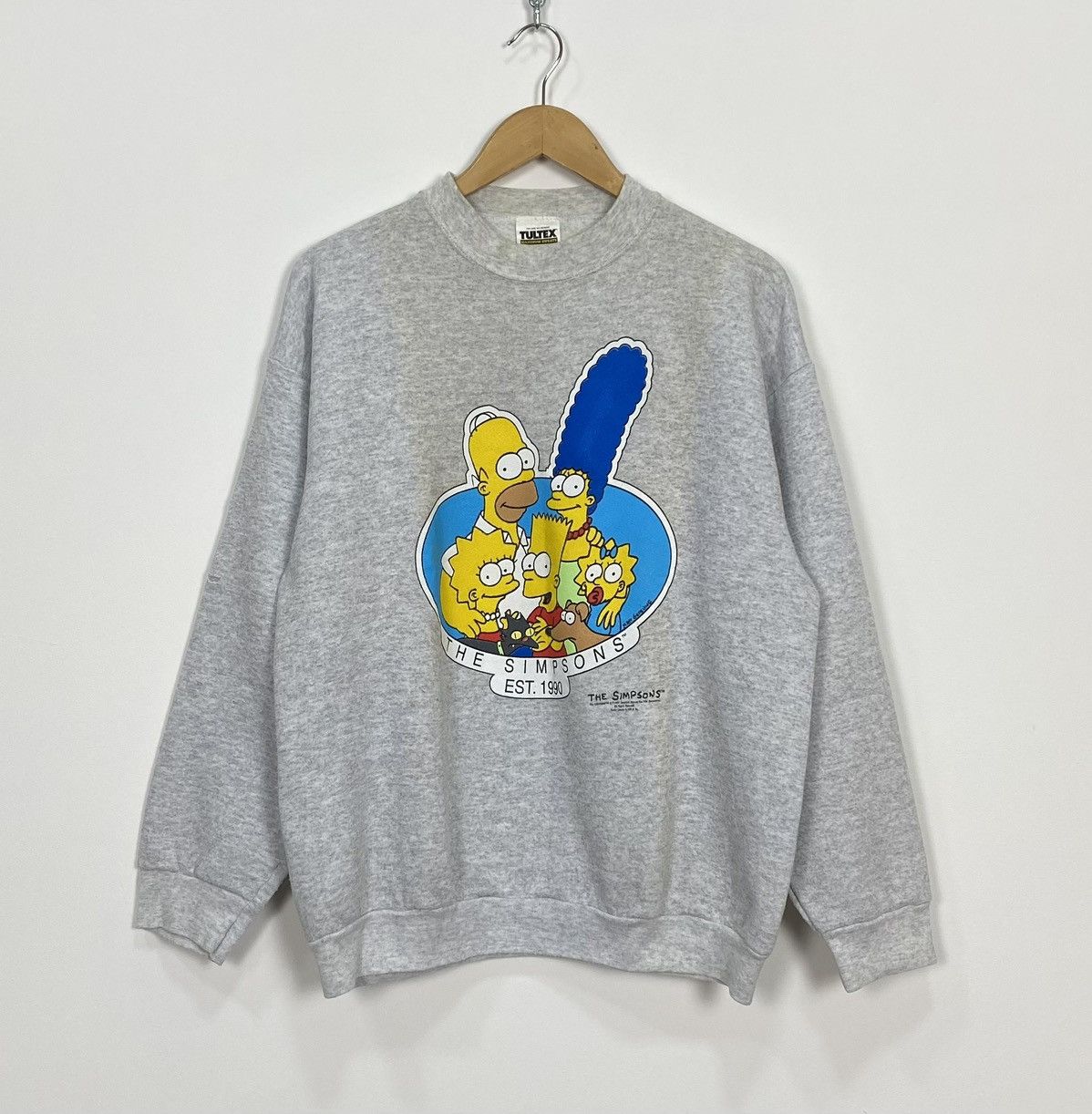 The Simpsons Vintage 90s The Simpsons Tultex Sweatshirt Grey Rare Top Size US L / EU 52-54 / 3 - 1 Thumbnail