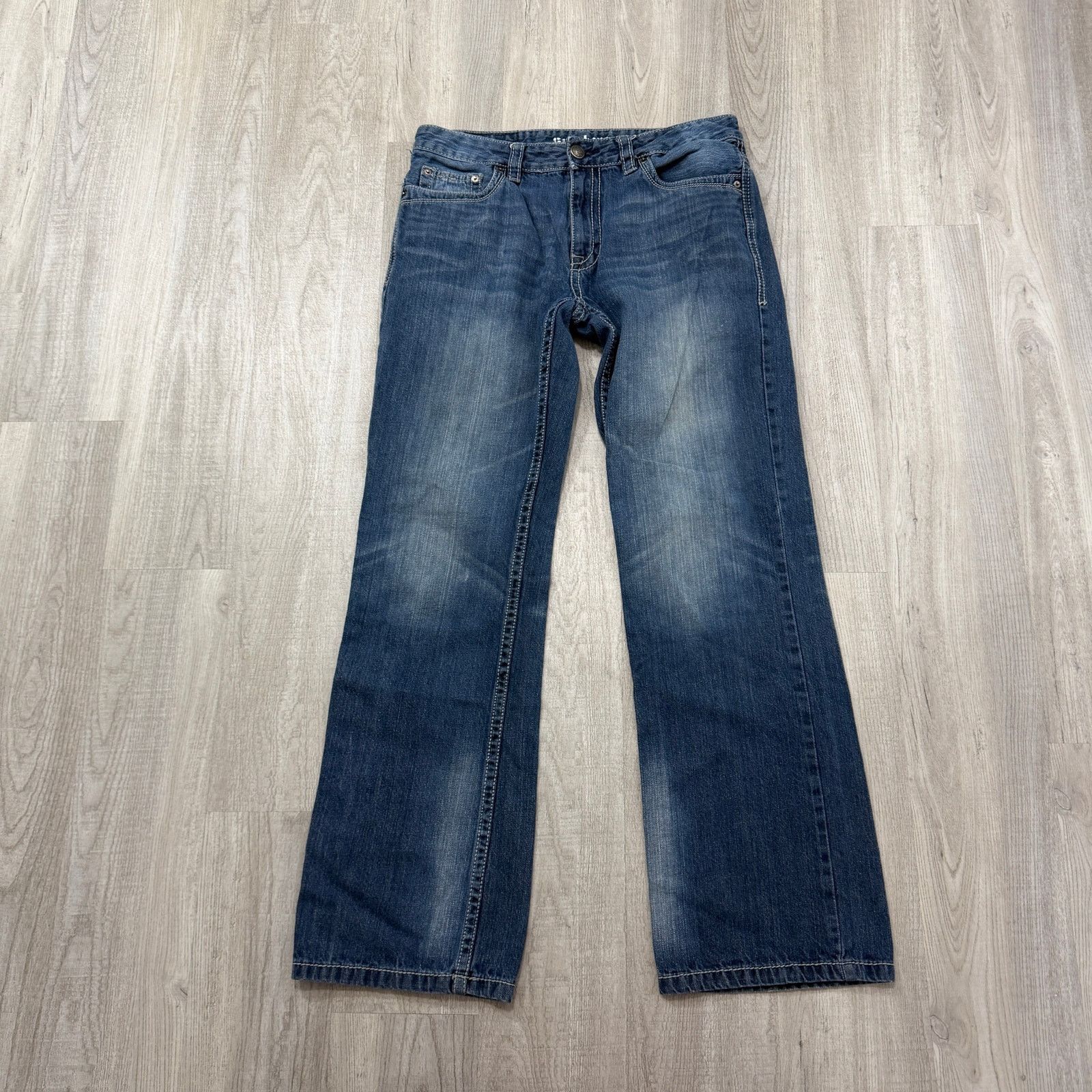 Vintage Vintage Machine Embroidered Jeans Mens 34x34 Blue Faded Size US 34 / EU 50 - 3 Thumbnail