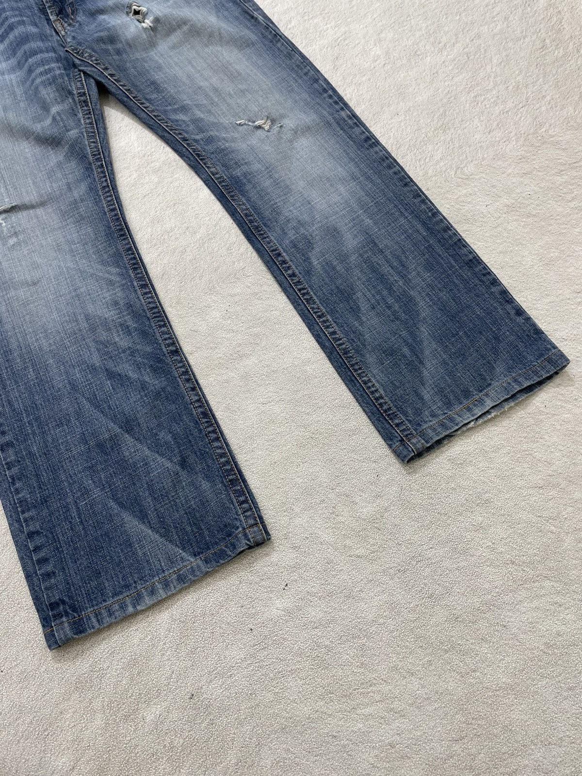 Kapital 00s Japanese Buckaroo Ripped Denim Wash Y2K Ifsix LGB Number Size US 32 / EU 48 - 5 Thumbnail
