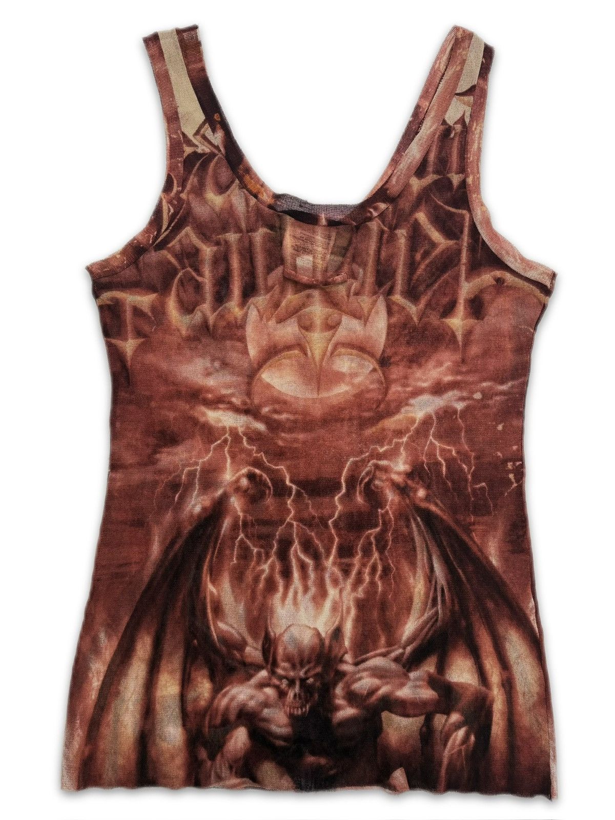 Jean Paul Gaultier SS01 Jean Paul Gaultier ‘Satan’ Tattoo Mesh Tank Top Size US L / EU 52-54 / 3 - 3 Thumbnail
