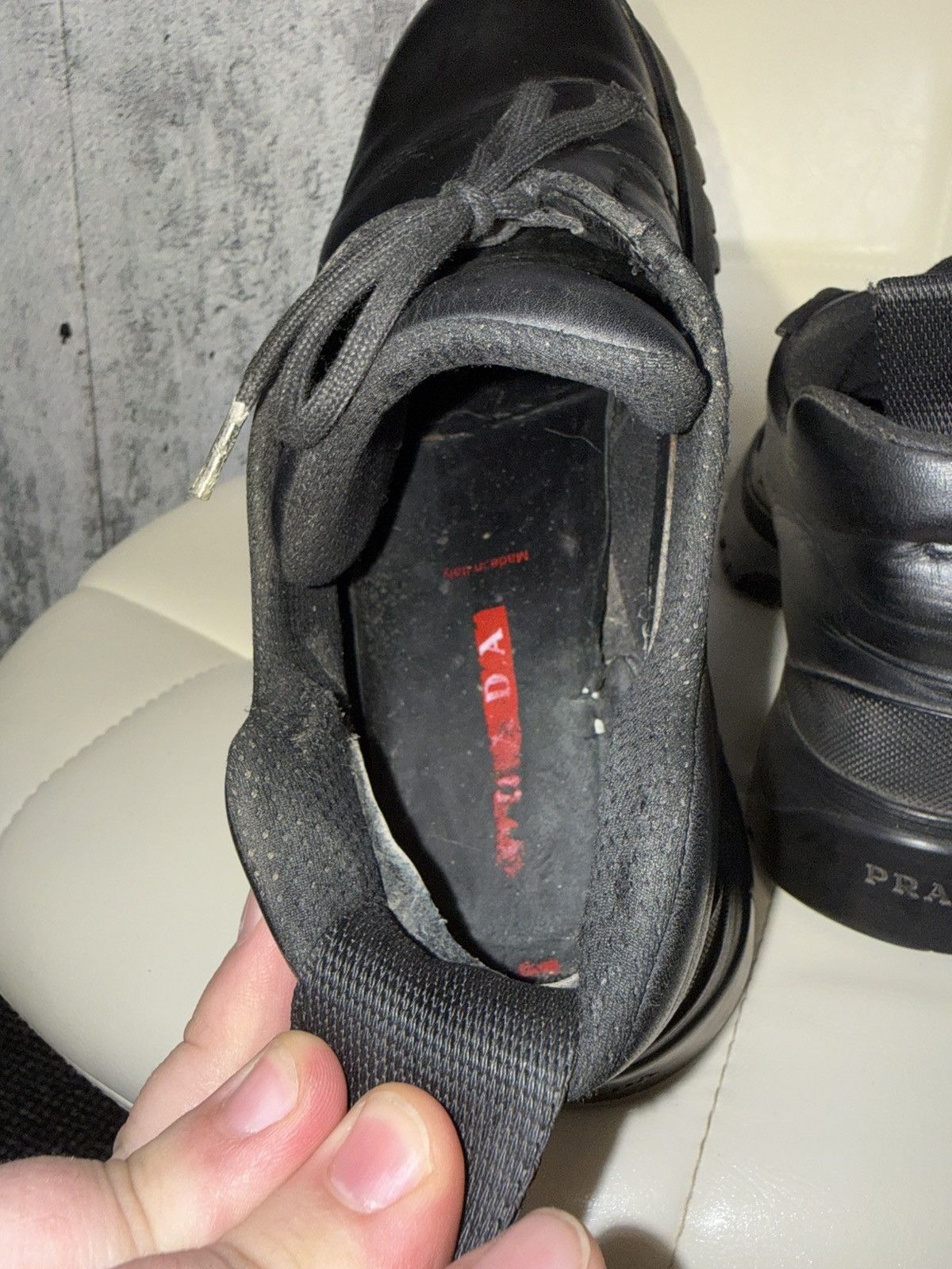 Prada Prada Black Leather Boots Men’s Lug Sole Shoes Made in Italy Size US 9 / EU 42 - 24 Thumbnail