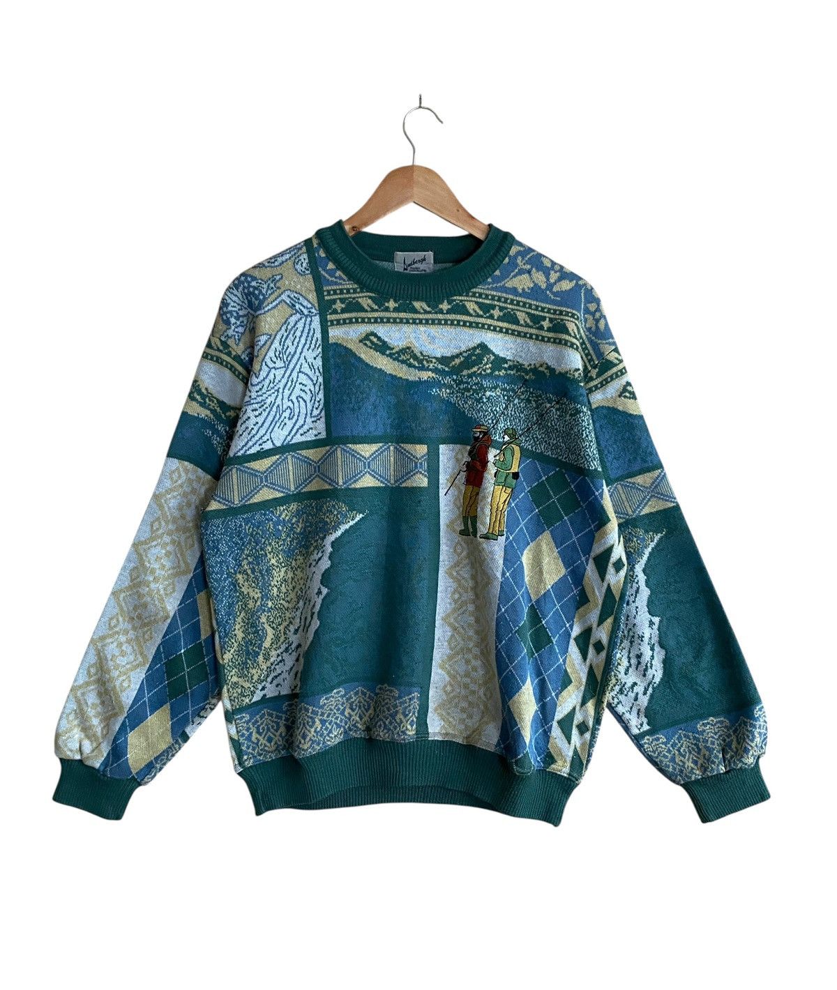 Lindbergh Vintage Japanese Brand Lindbergh Knitwear 1990s Size US L / EU 52-54 / 3 - 1 Thumbnail