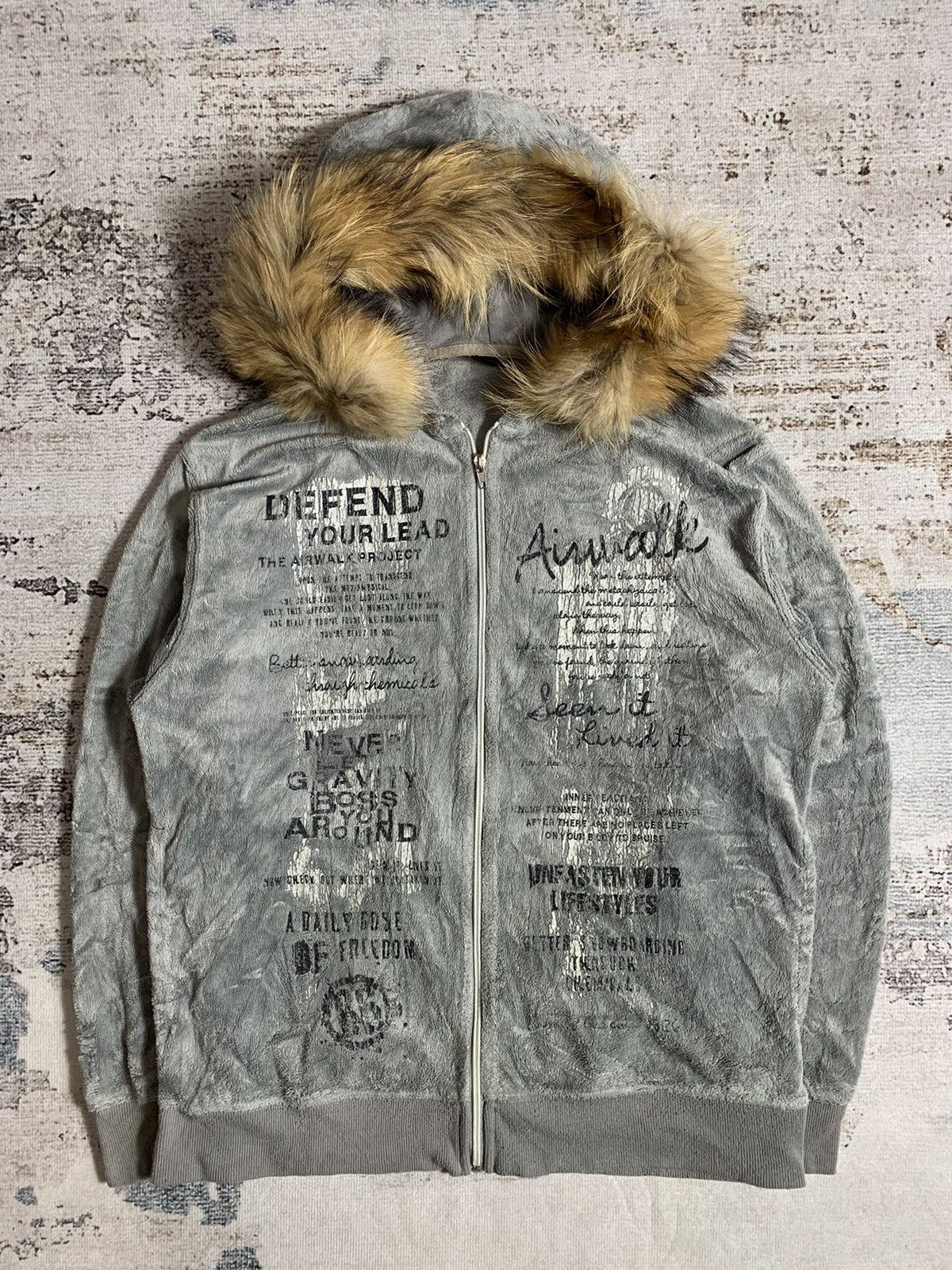 Japanese Brand 2000's Over Fur Hoodie HBA LGB Style | Grailed
