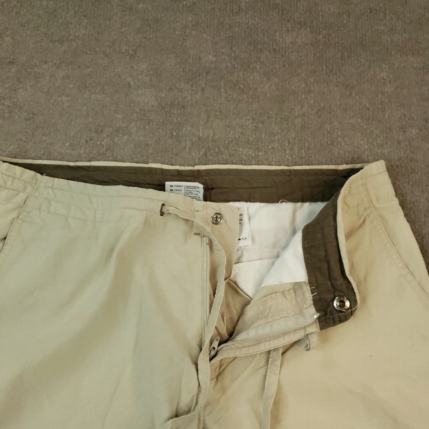 Vintage Columbia Pants Womens S 30x23 Beige Cropped Pockets Hiking Drawstring Casual Size 28" / US 6 / IT 42 - 6 Thumbnail