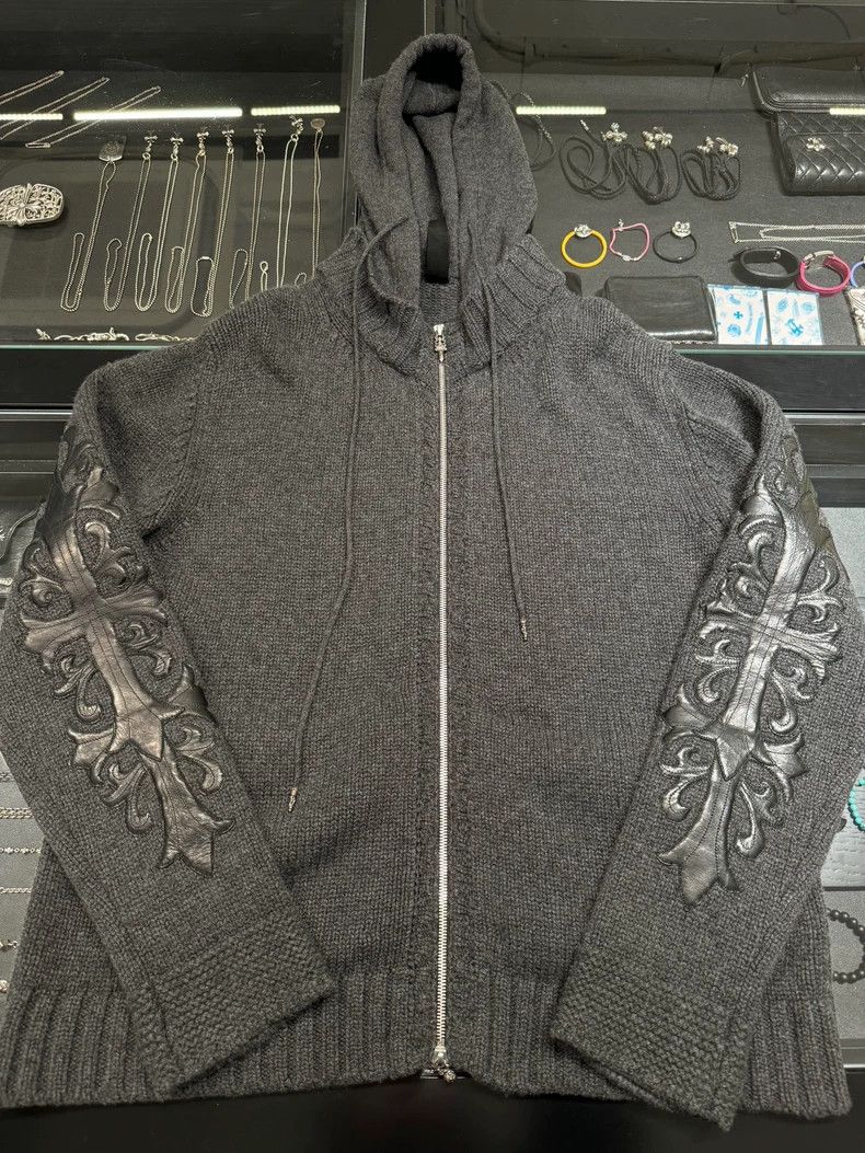 Chrome Hearts Chrome Hearts Cross Zip Hooded Sweater-yf Size US XL / EU 56 / 4 - 1 Thumbnail
