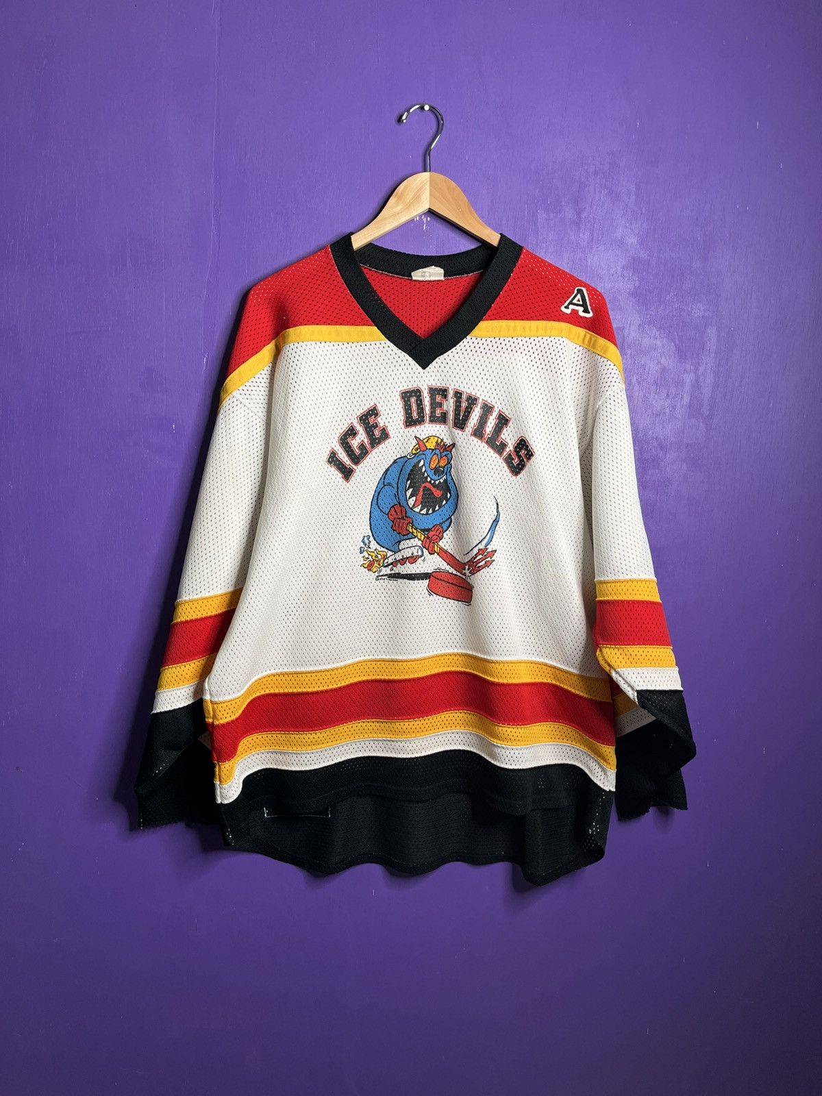 Vintage Vintage 1995 Hercules ice devils hockey jersey Size US XL / EU 56 / 4 - 1 Thumbnail