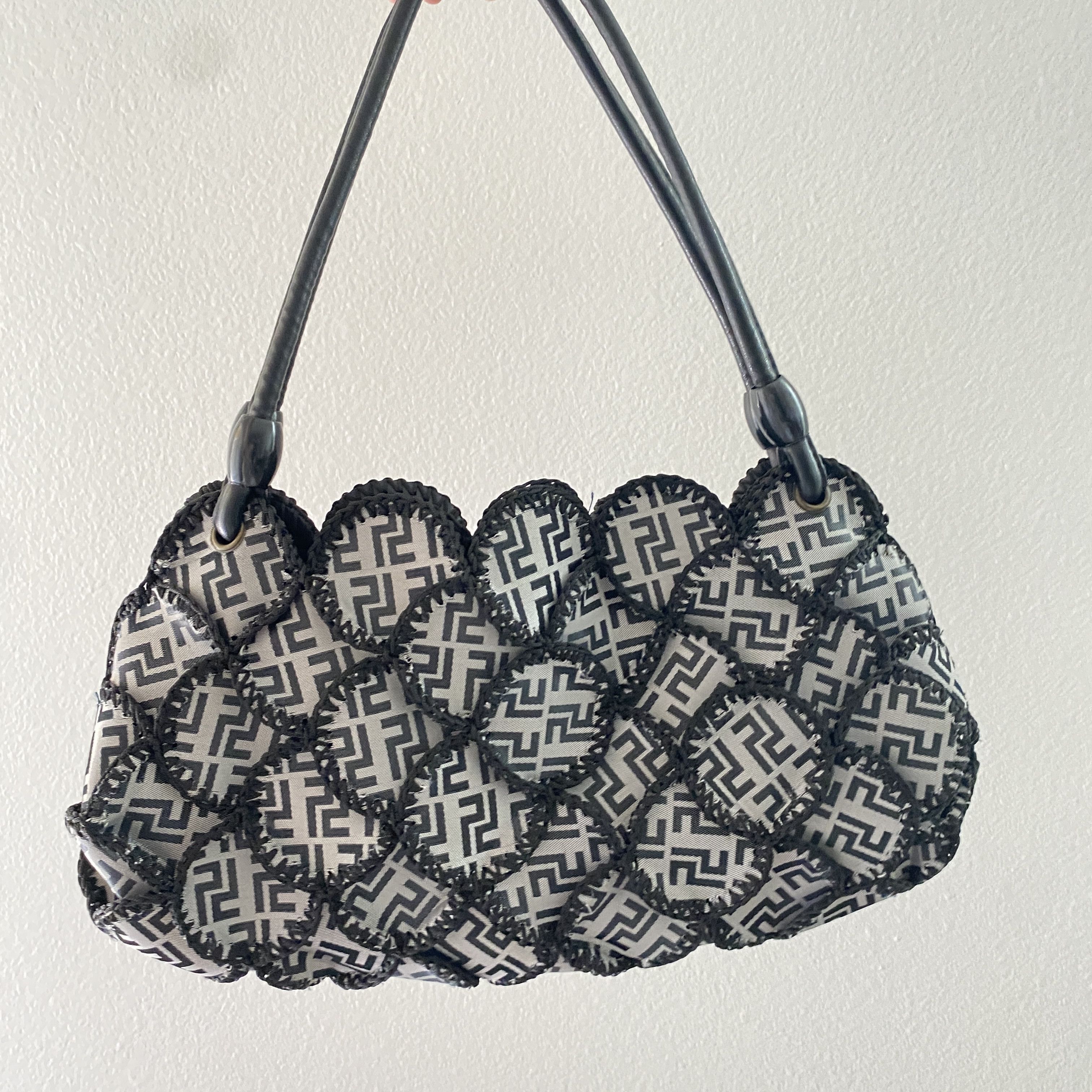 Other Vintage Smocked Patchwork Faux Leather Shoulder Bag Size ONE SIZE - 13 Thumbnail