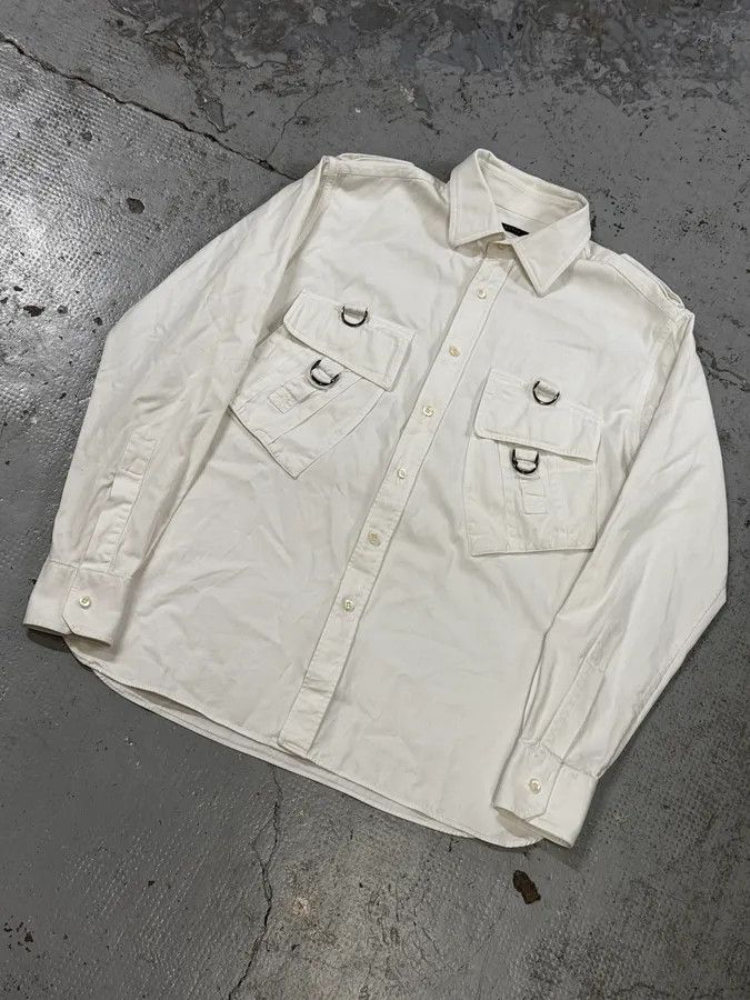 Gucci SS2002 Gucci White Cargo Safari Shirt by Tom Ford Size US L / EU 52-54 / 3 - 6 Thumbnail