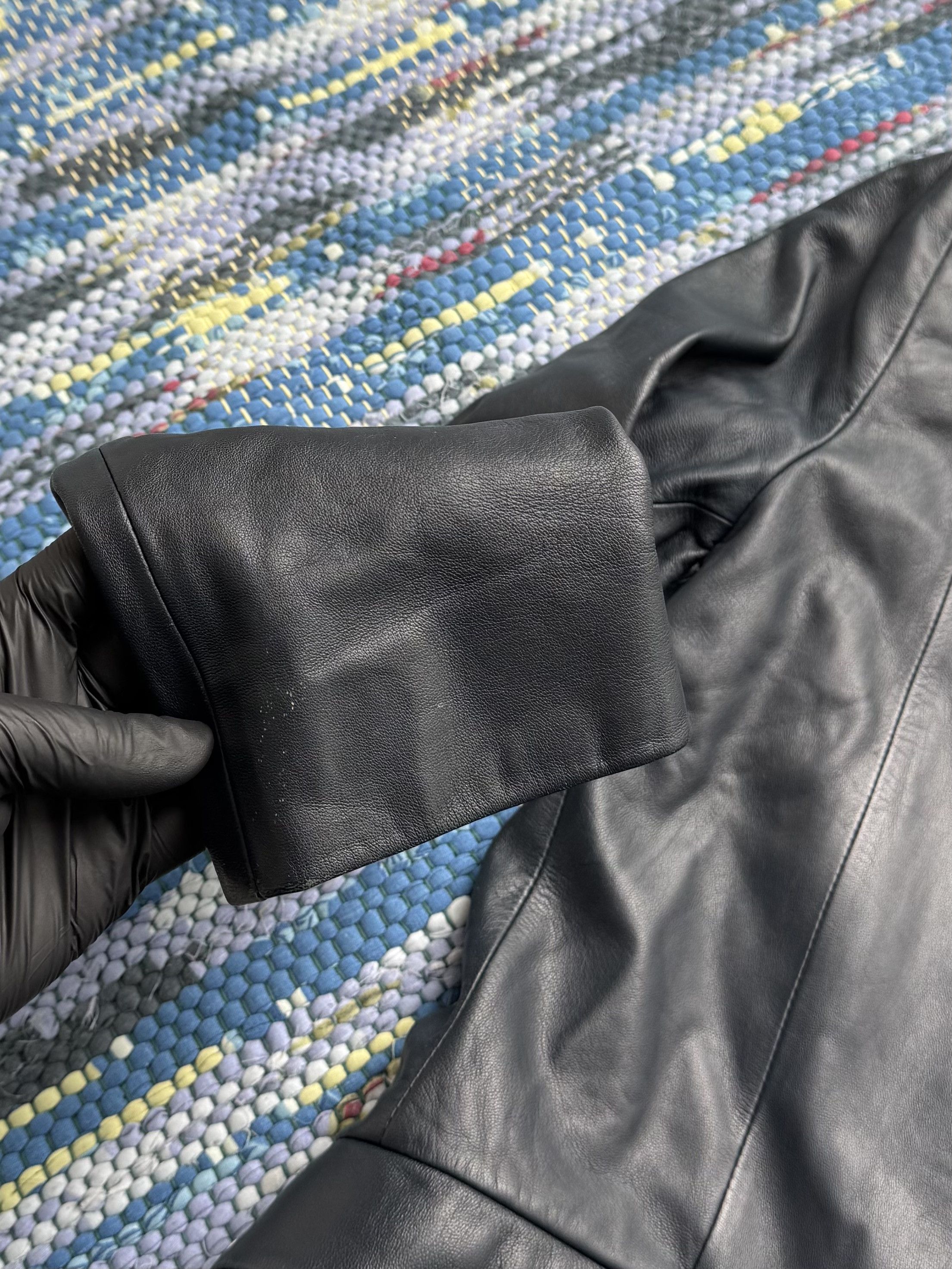 Vintage Vintage Real Leather Jacket Tailored Button Front Blazer Size M / US 6-8 / IT 42-44 - 3 Thumbnail