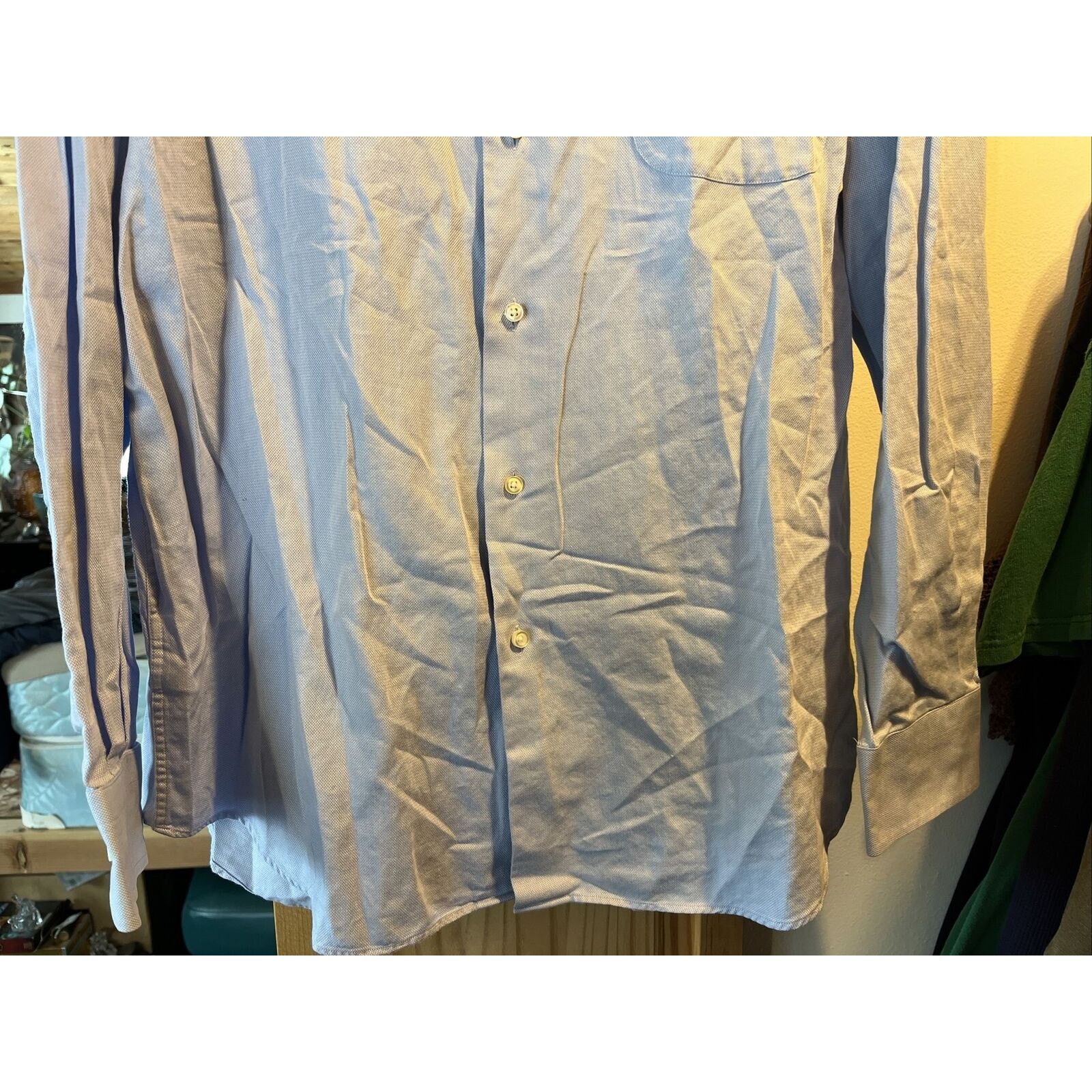 Hugo Boss Hugo Boss Men’s 16.5 34/35 Light Blue Button LS Cotton Shirt Size US XL / EU 56 / 4 - 8 Thumbnail