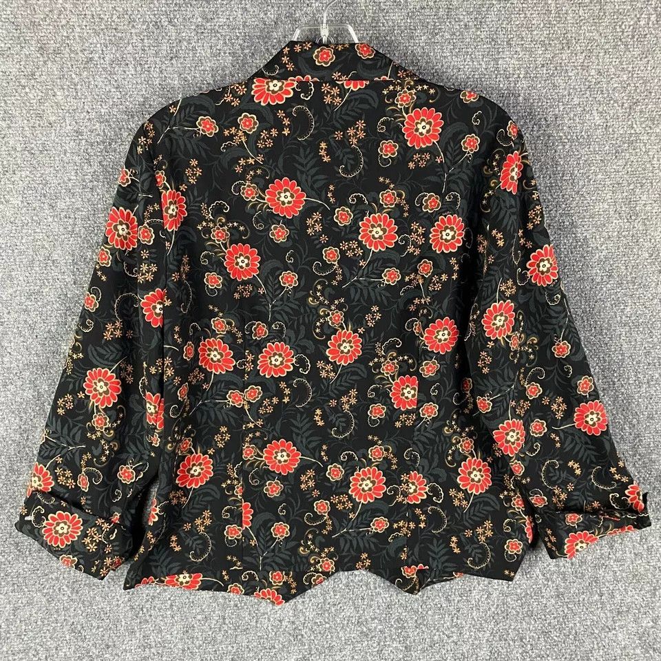 Other Sag Harbor Top Women's 8 Button Up Floral Long Sleeve Size M / US 6-8 / IT 42-44 - 7 Thumbnail