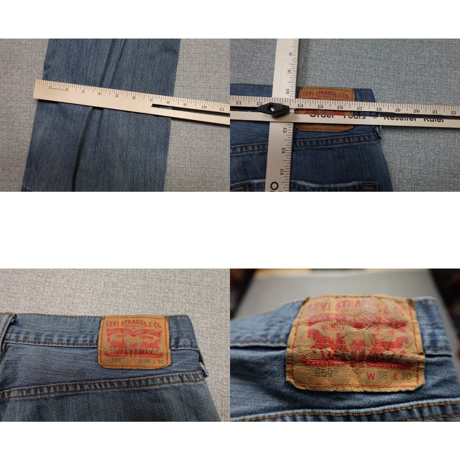 Levi's Levi's 559 Jeans Mens 36x30 Blue Relaxed Straight Light Wash Denim USA Size US 36 / EU 52 - 8 Thumbnail